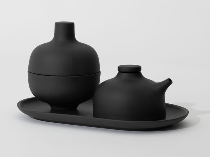 Ciotola con coperchio Sand S Ø 8,2 cm - Black clay - Design House Stockholm