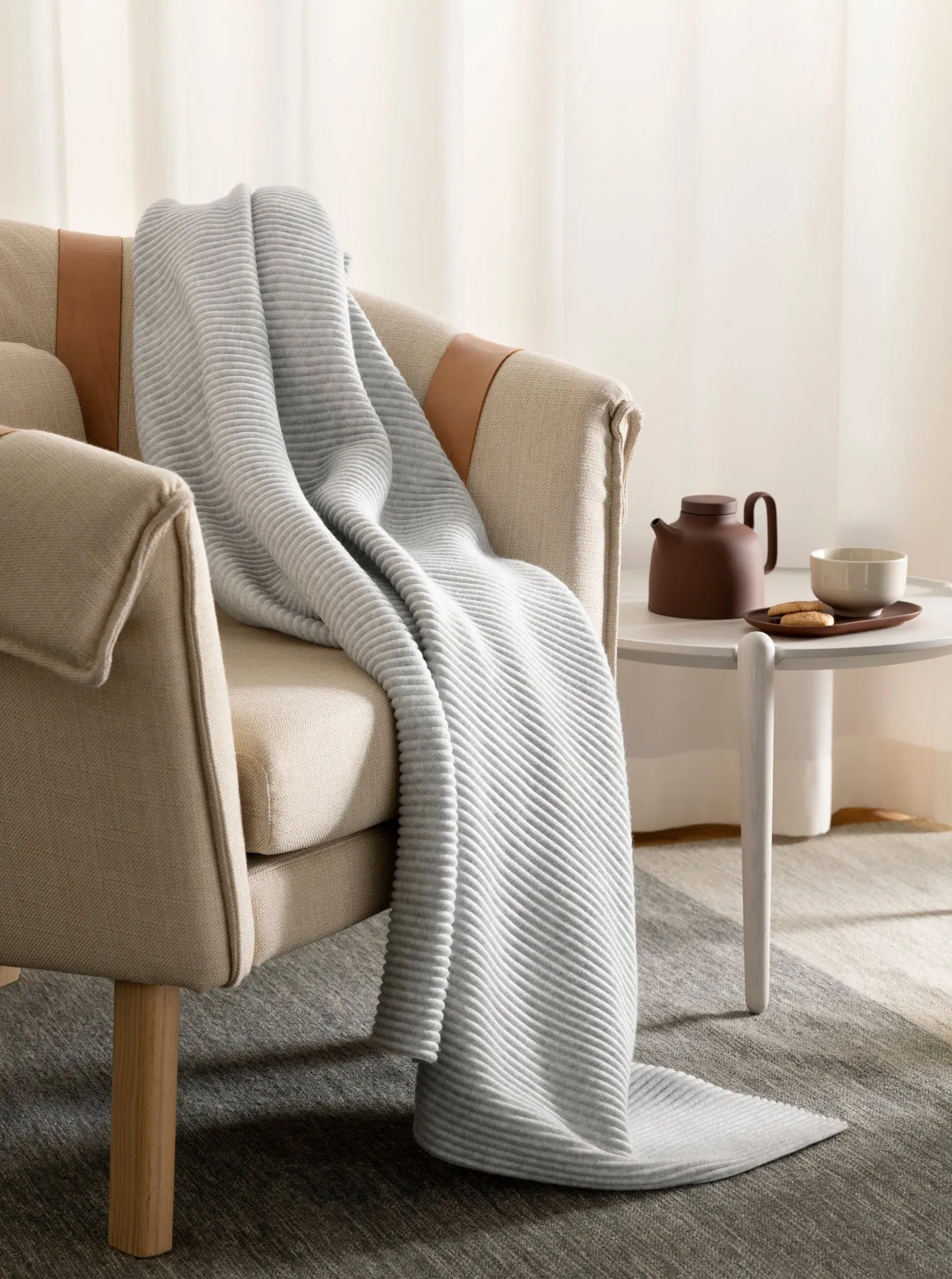 Coperta Pleece 140x160 cm, Grigio chiaro Design House Stockholm