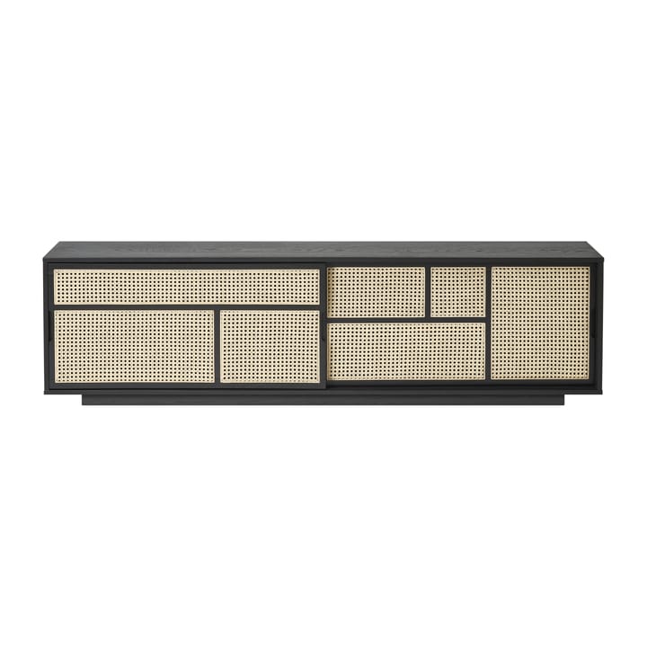 Credenza Air, bassa - nero, legno di rattan - Design House Stockholm