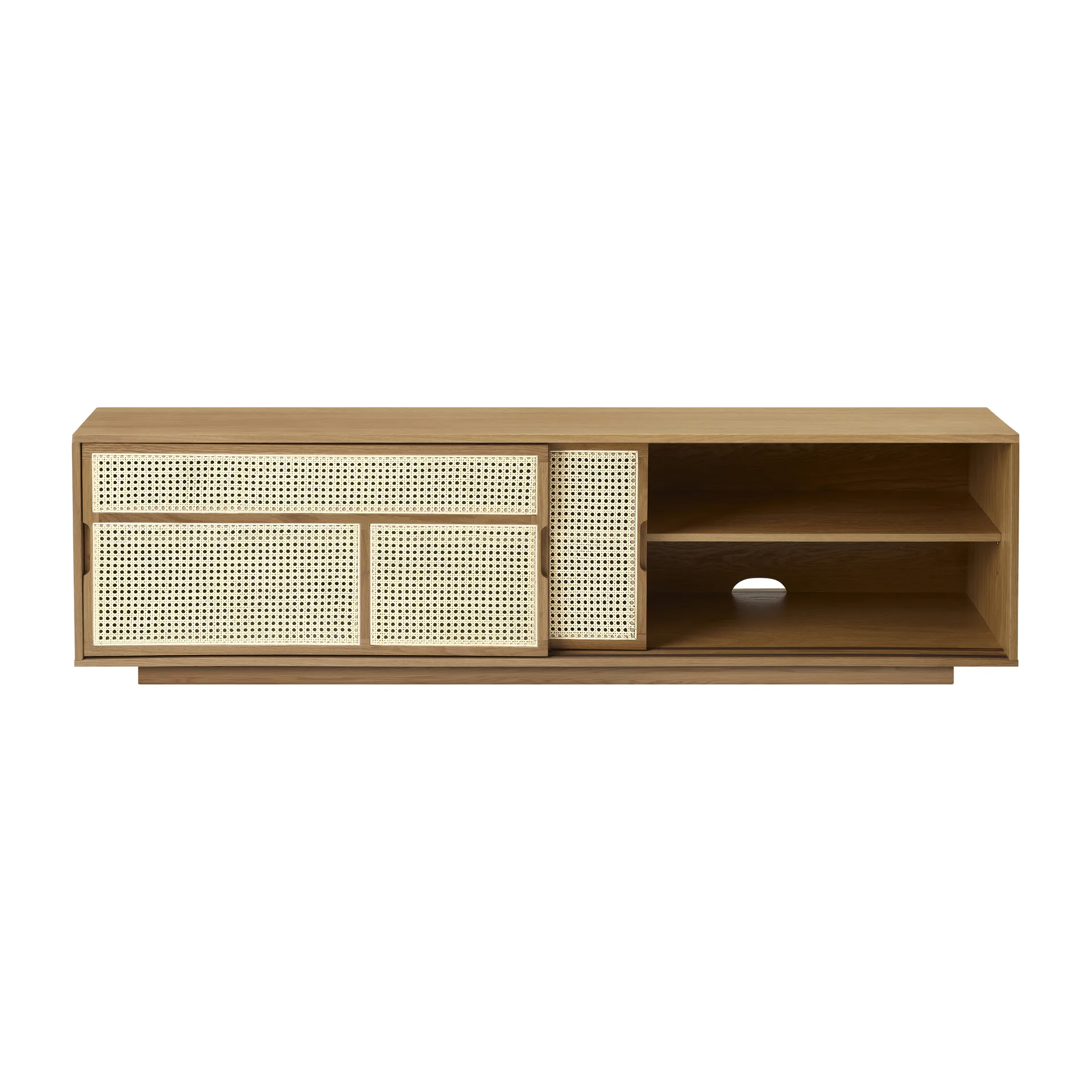 Credenza Air, bassa, rovere, legno di rattan Design House Stockholm