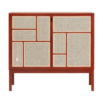 Credenza Air - Rosso, 120x110 cm, con gambe - Design House Stockholm