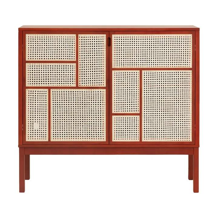 Credenza Air - Rosso, 120x110 cm, con gambe - Design House Stockholm