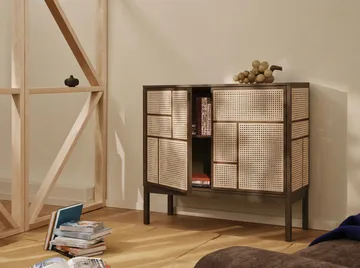 Credenza Air - Rovere scuro, 120x110 cm, con gambe - Design House Stockholm