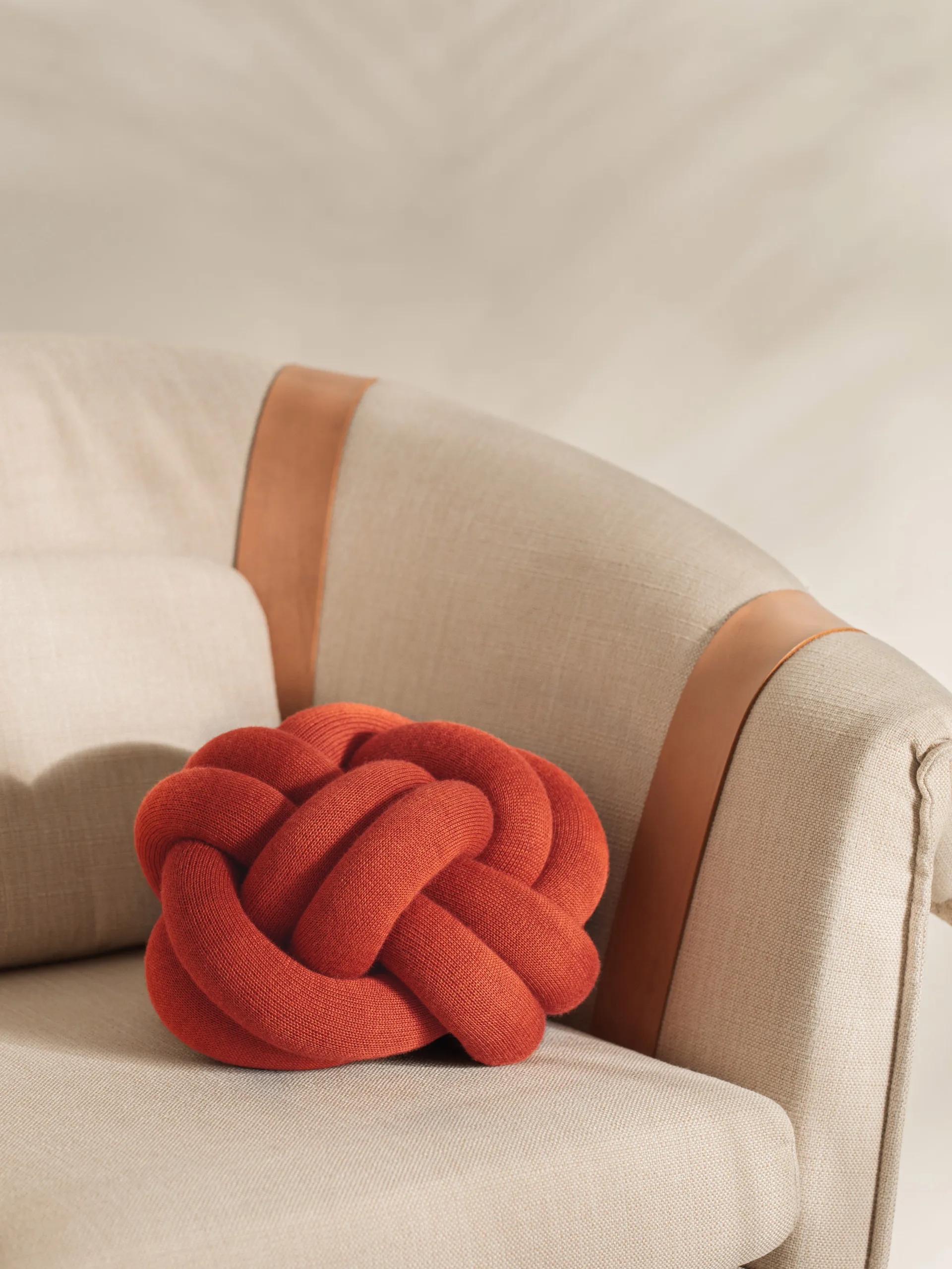 Cuscino Knot, Orange red Design House Stockholm