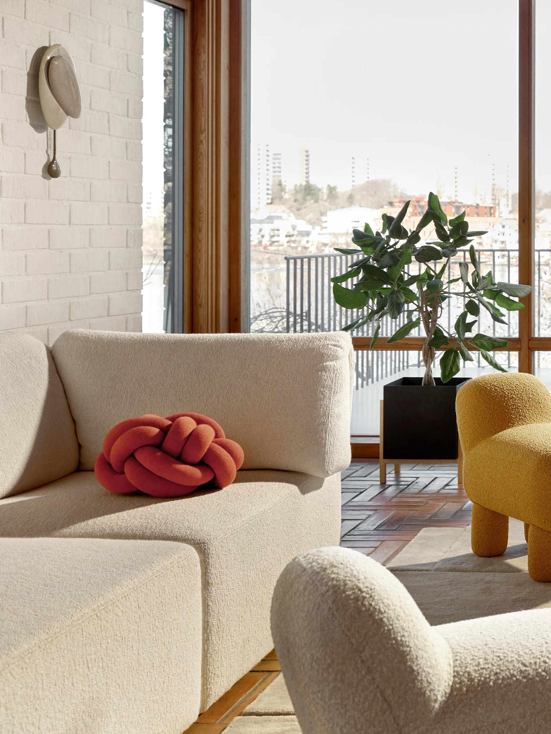 Cuscino Knot, Orange red Design House Stockholm