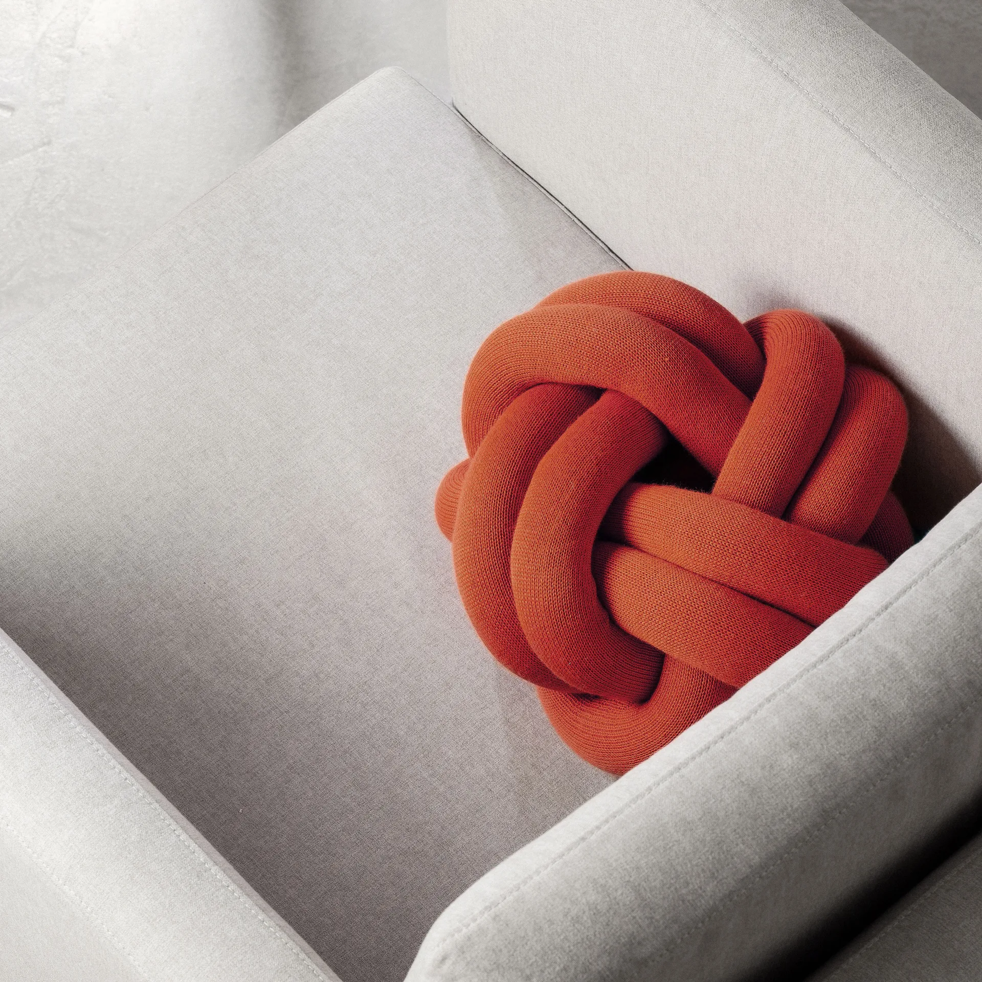 Cuscino Knot, Orange red Design House Stockholm