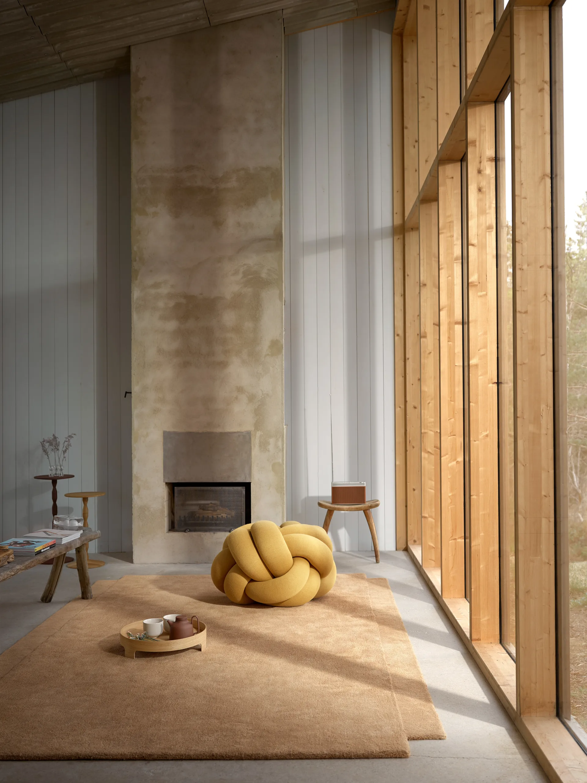 Cuscino Knot XL, Giallo Design House Stockholm