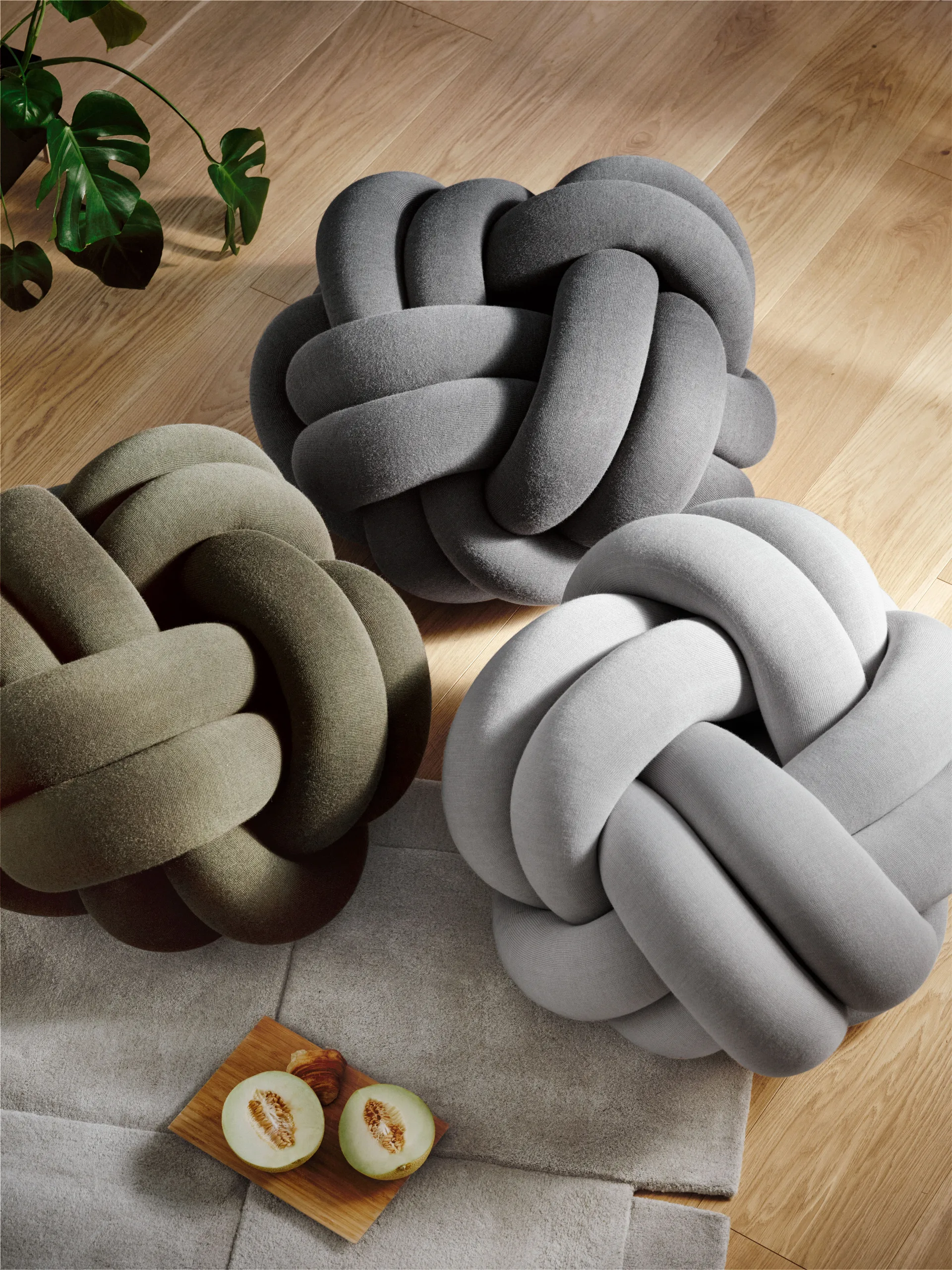 Cuscino Knot XL, Grigio Design House Stockholm