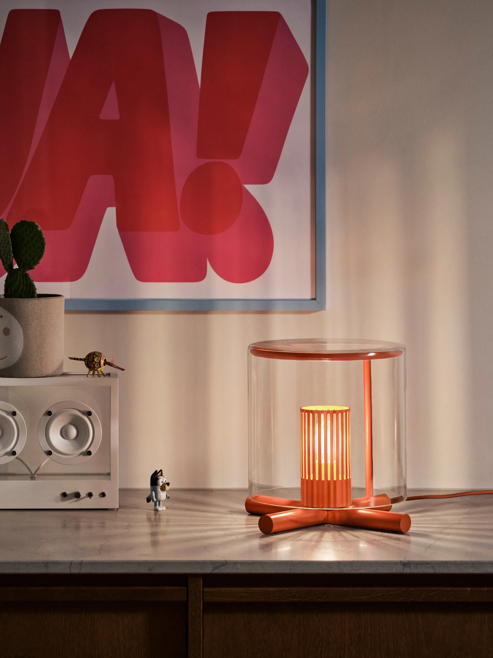 Lampada da tavolo Fire Place, Rosso Design House Stockholm