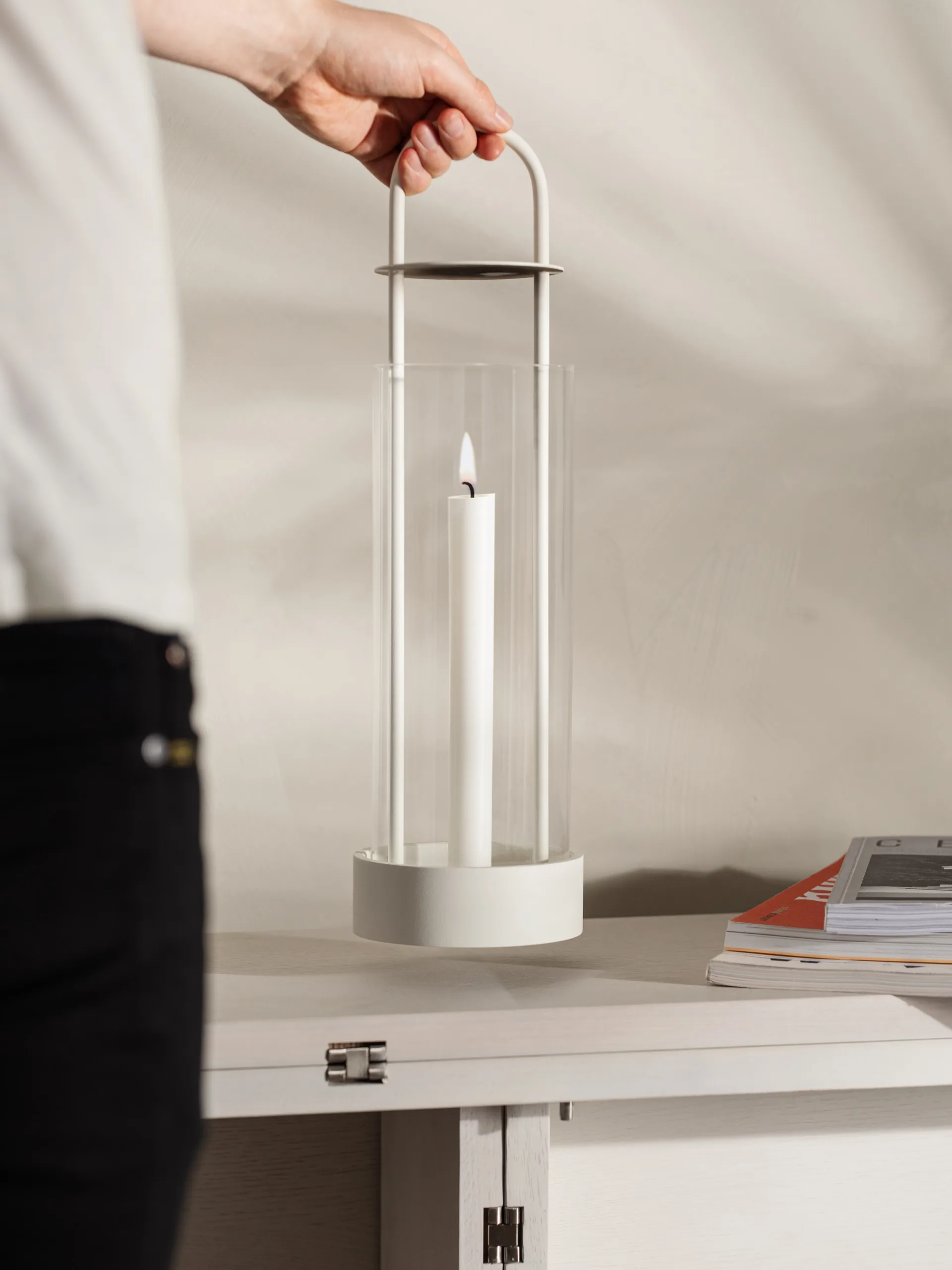 Lanterna Lotus hurricane , bianco Design House Stockholm