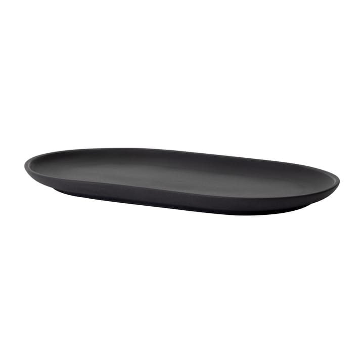 Piatto ovale Sand 12,5x20 cm - Black clay - Design House Stockholm