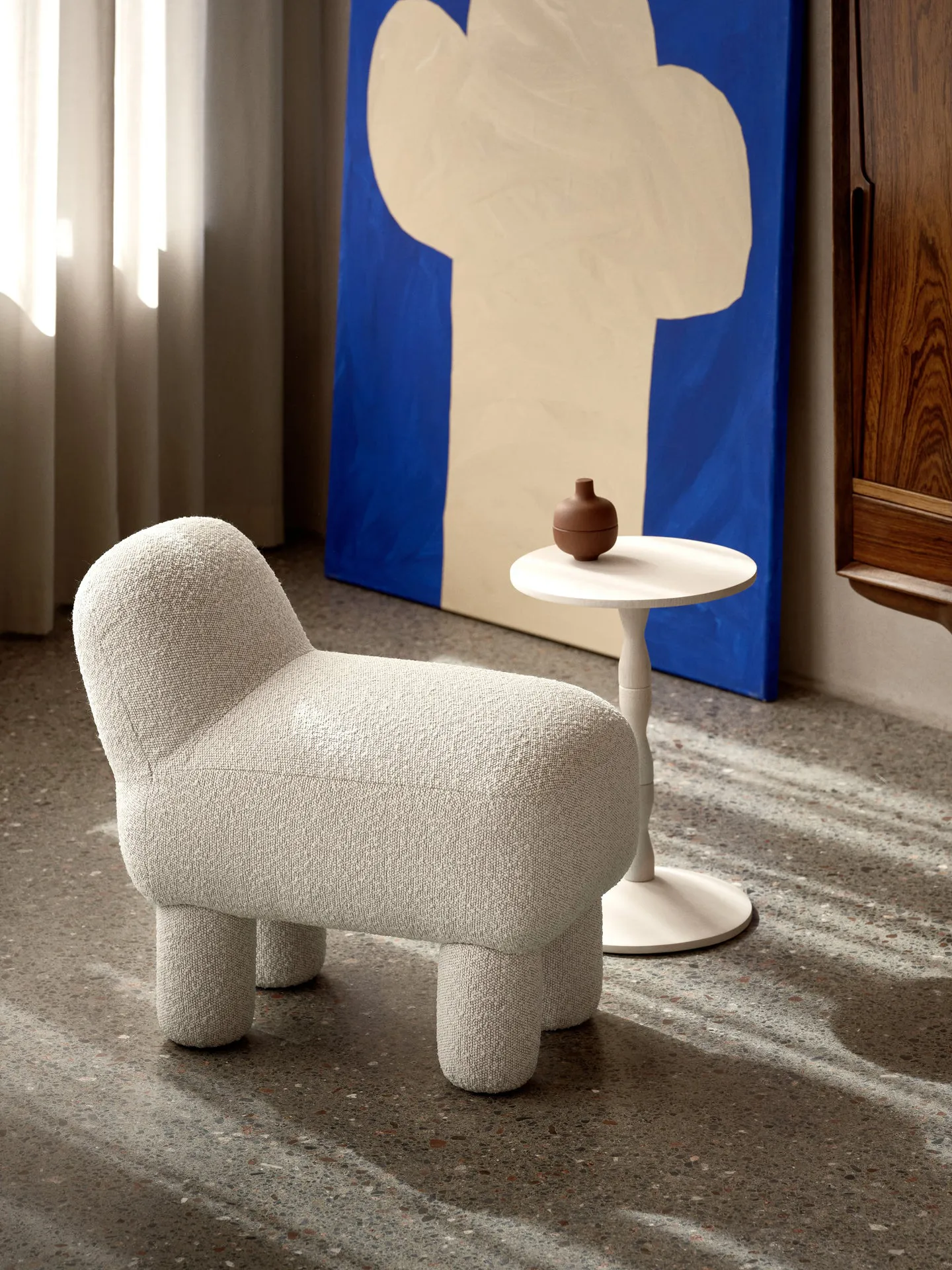 Pouf Lulu 36x65 cm, Crema Design House Stockholm