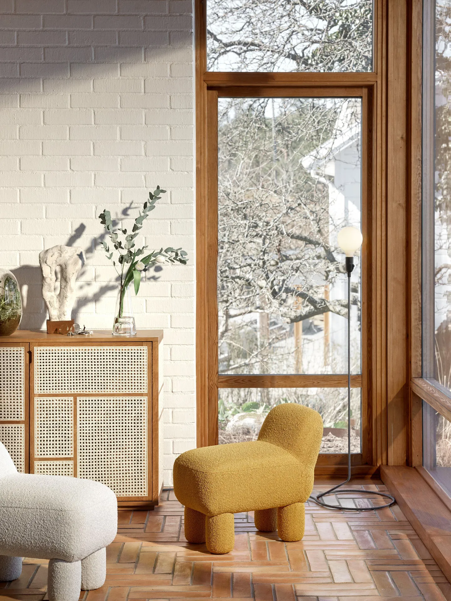 Pouf Lulu 36x65 cm, Giallo Design House Stockholm