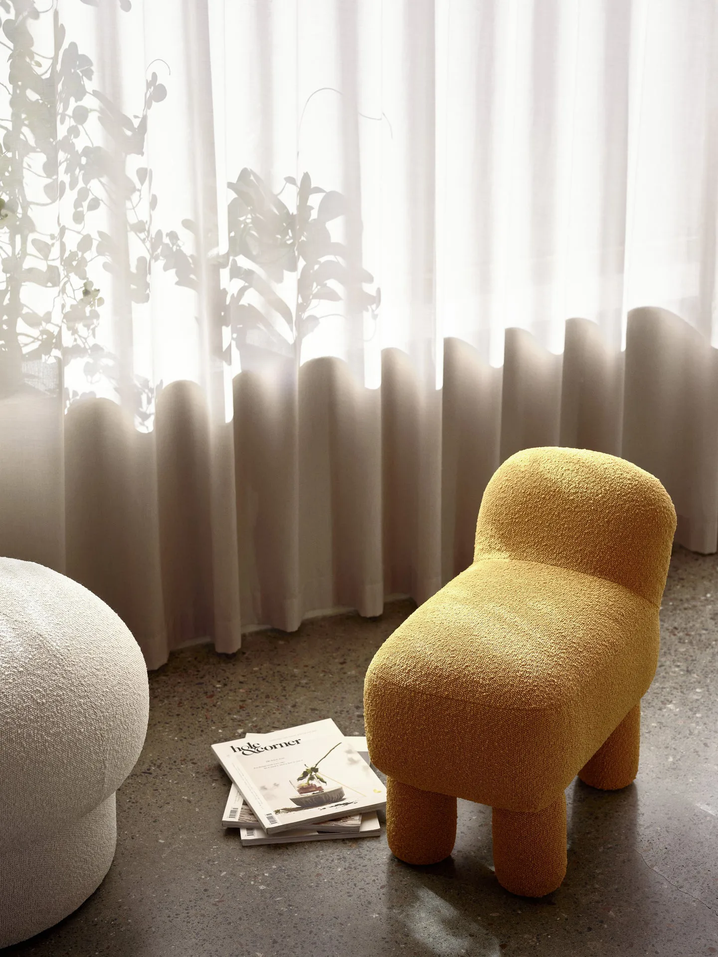Pouf Lulu 36x65 cm, Giallo Design House Stockholm