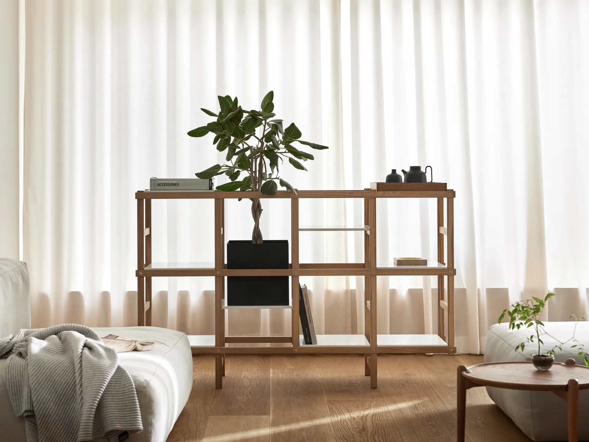 Ripiano Frame M 154 cm, rovere-bianco  Design House Stockholm