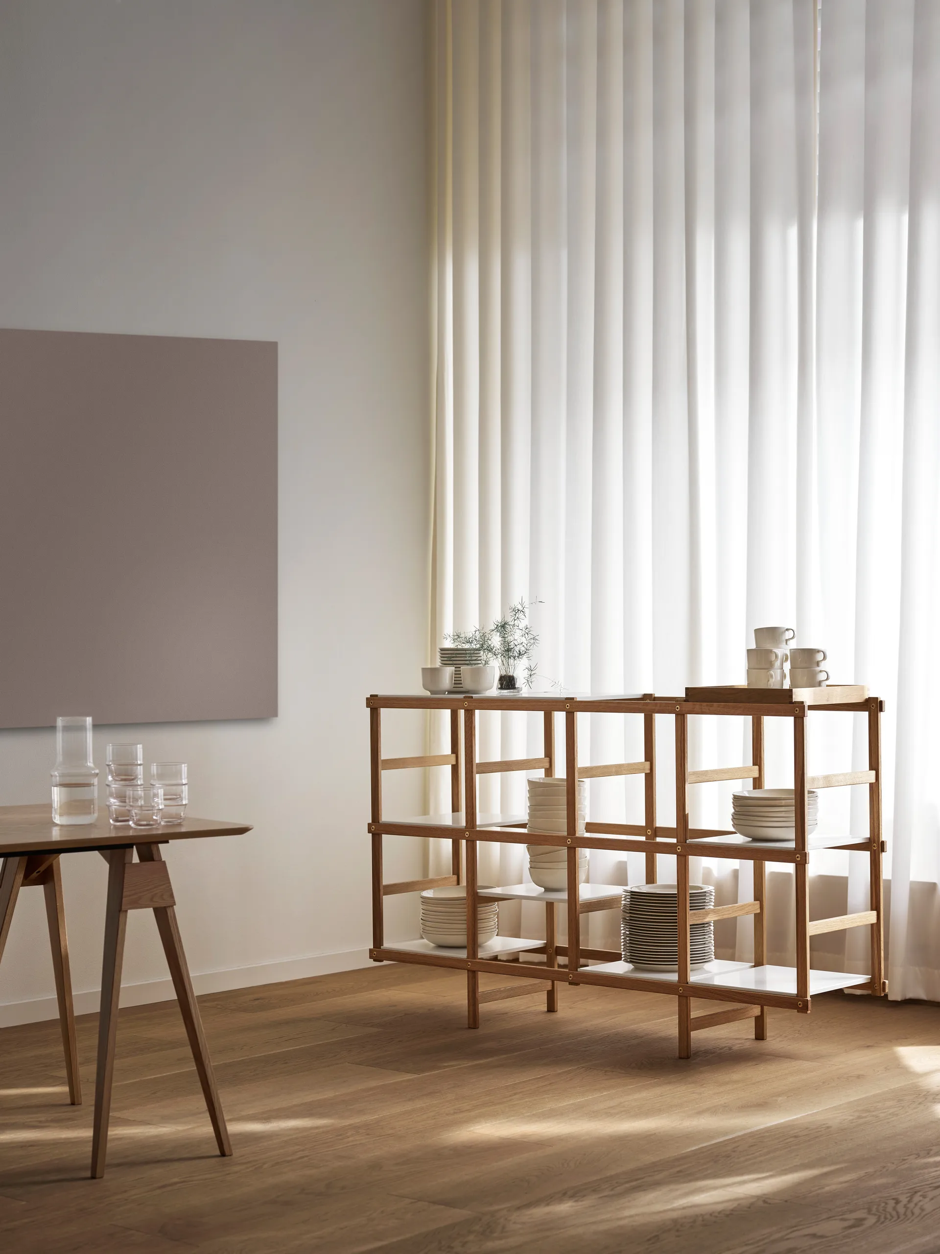 Ripiano Frame M 154 cm, rovere-bianco  Design House Stockholm