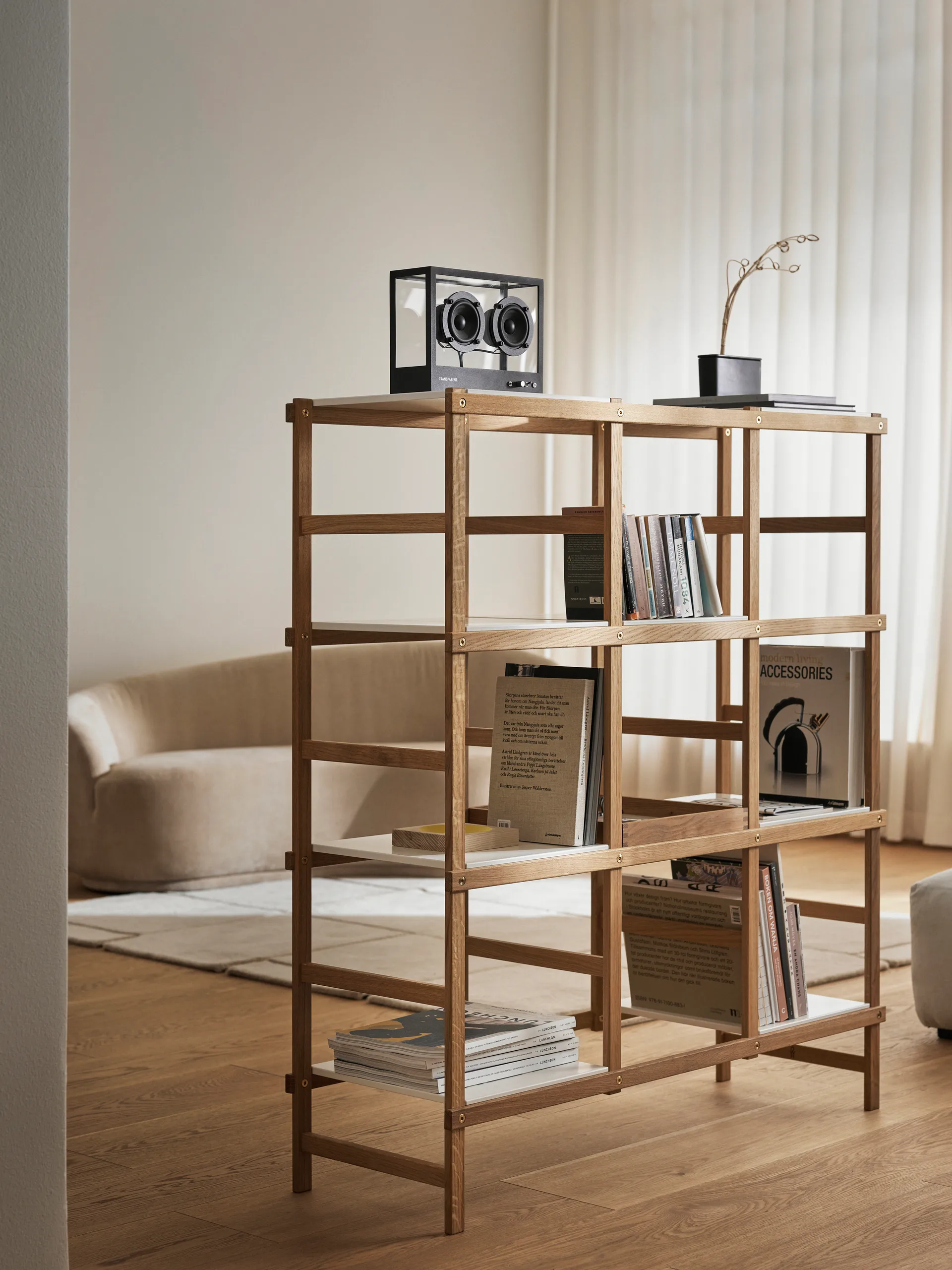Scaffale Frame alto, rovere-bianco  Design House Stockholm