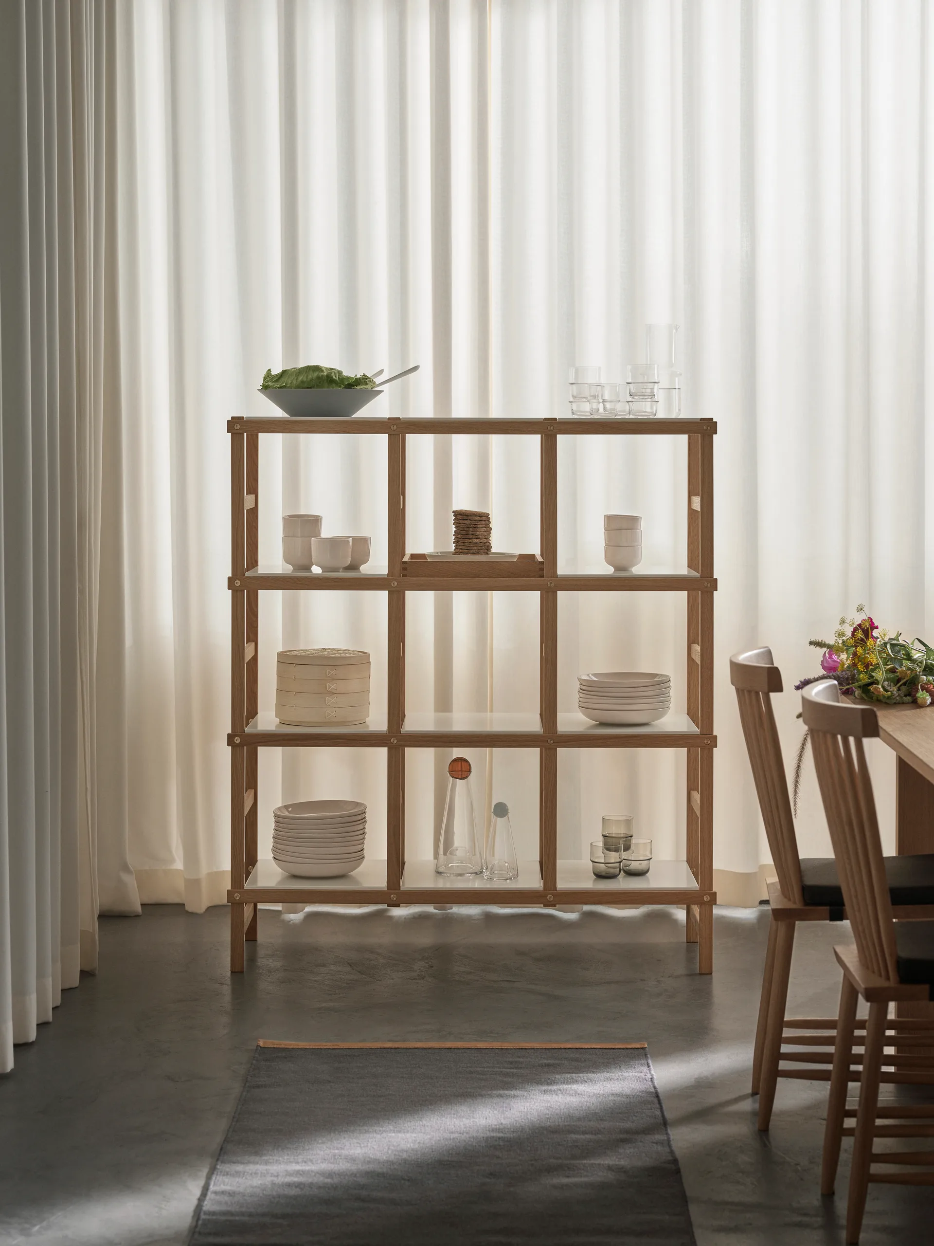 Scaffale Frame alto, rovere-bianco  Design House Stockholm