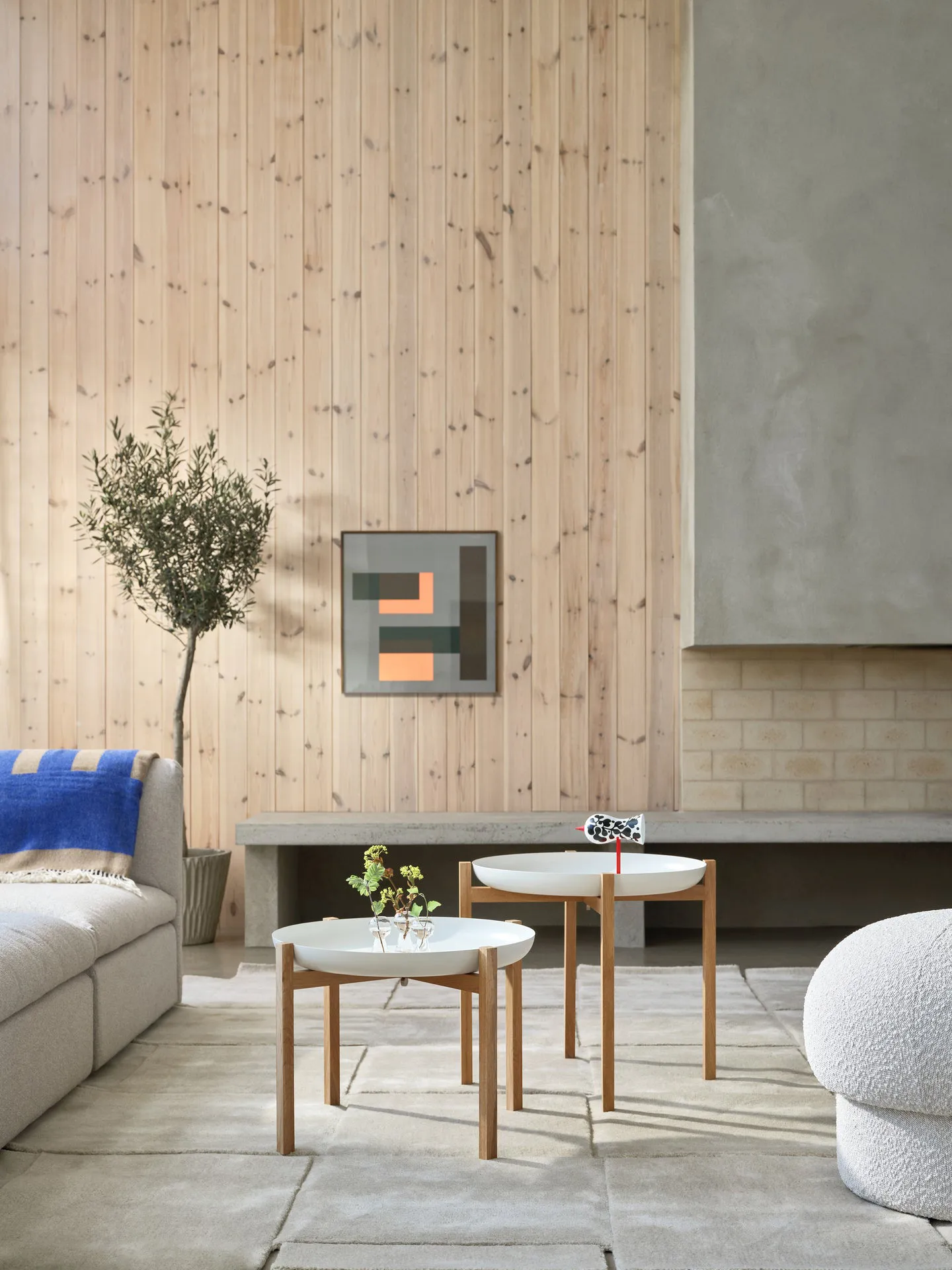 Set di Tavolini Tablo, Low white Design House Stockholm