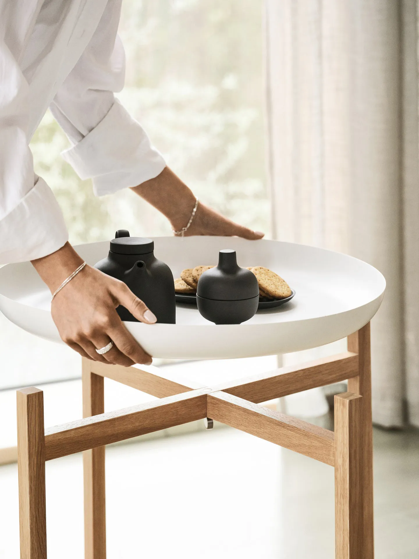 Set di Tavolini Tablo, Low white Design House Stockholm