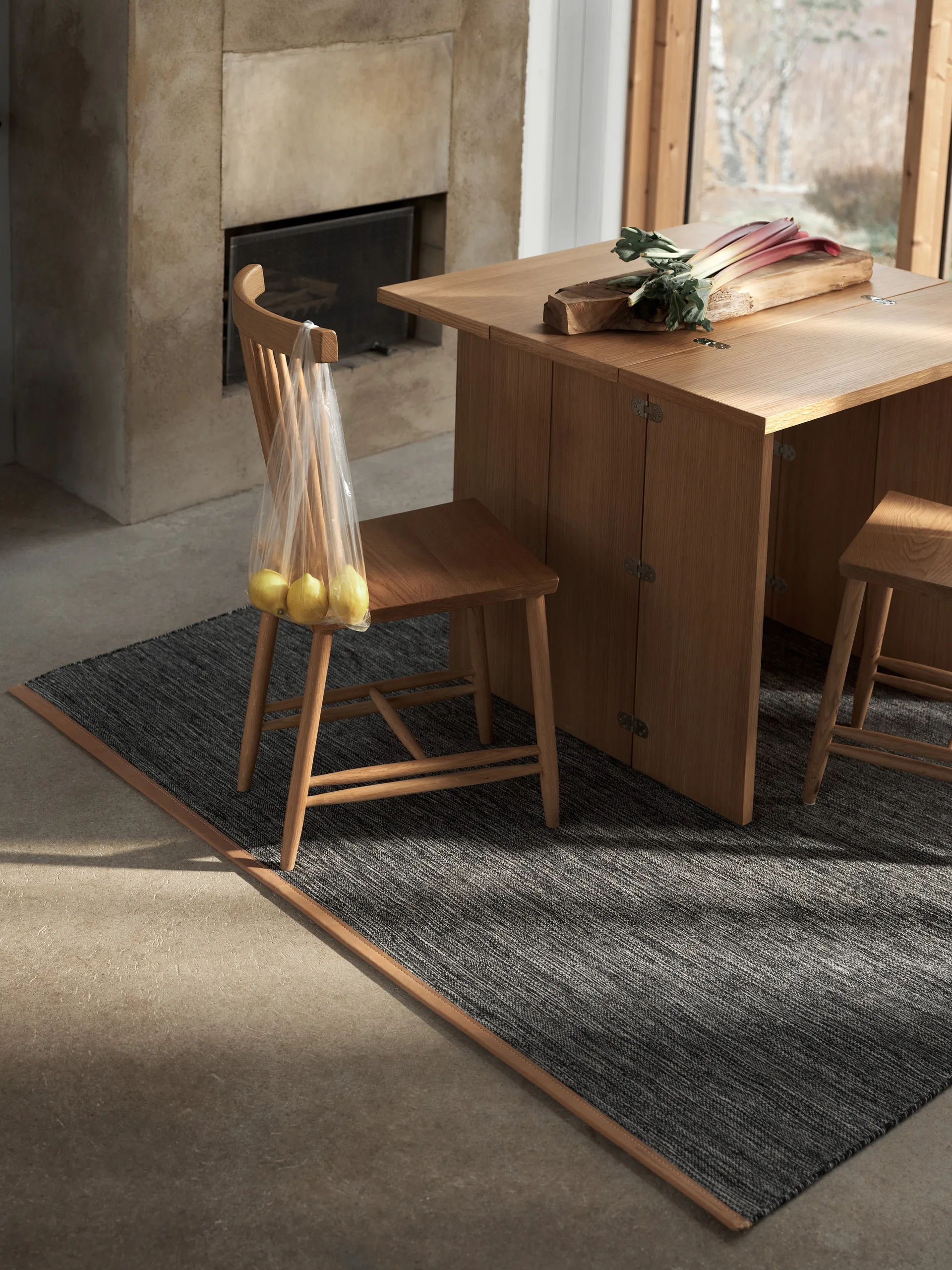 Tappeto Björk grigio scuro grande, 170x240 cm Design House Stockholm