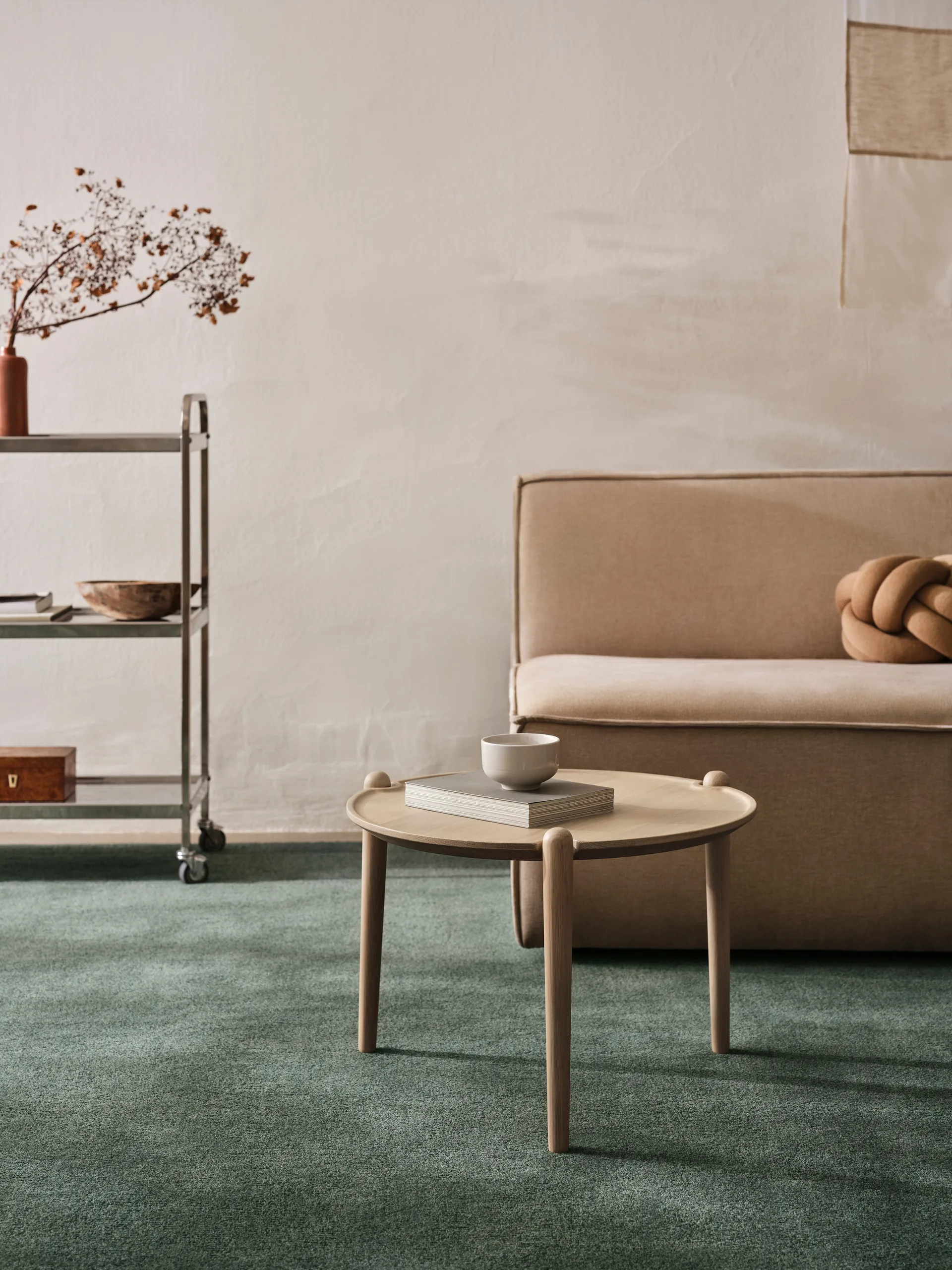 Tavolino da salotto Aria, Quercia chiara, Ø50x37 cm Design House Stockholm