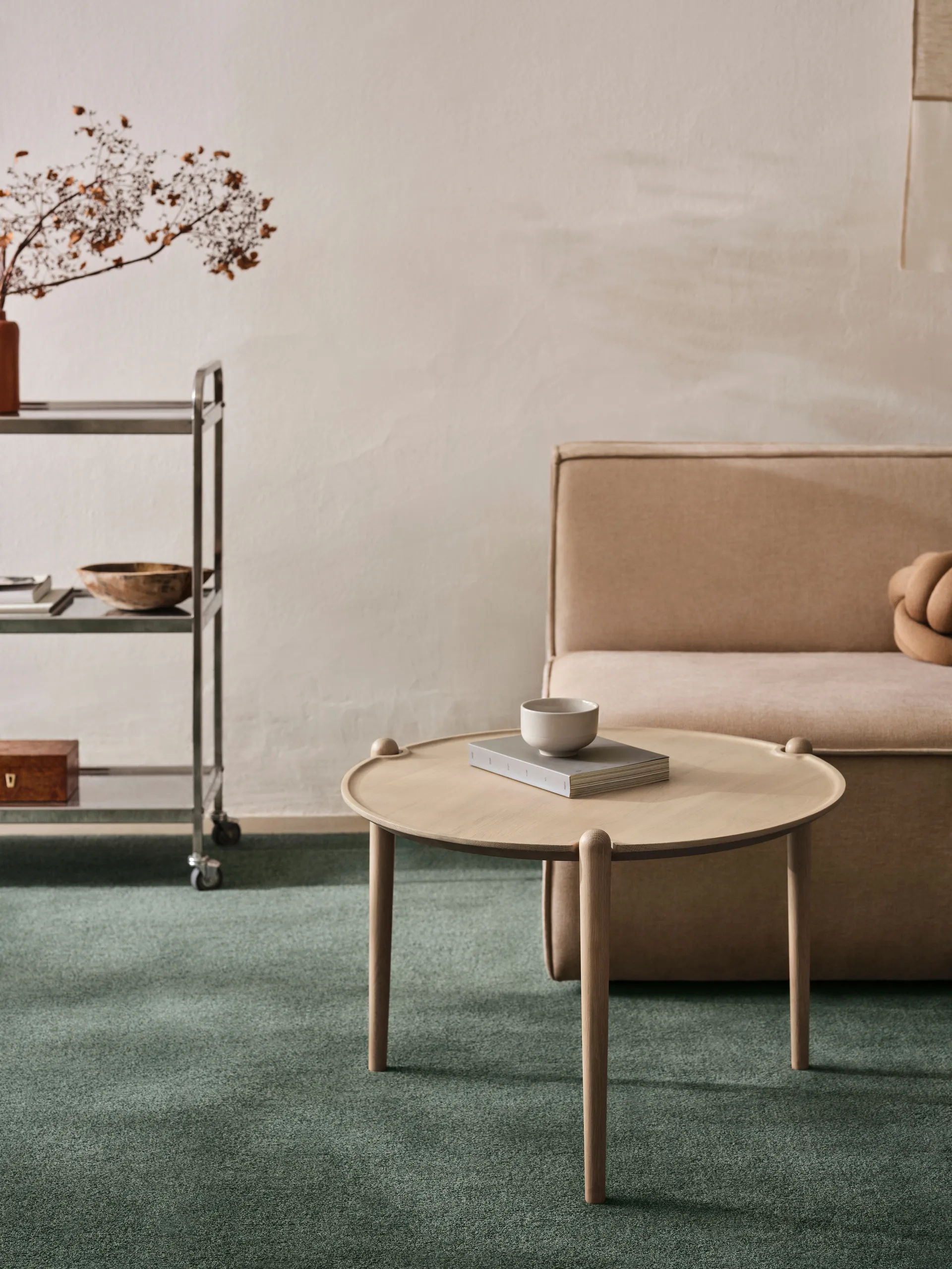 Tavolino da salotto Aria, Quercia chiara, Ø60x46 cm Design House Stockholm