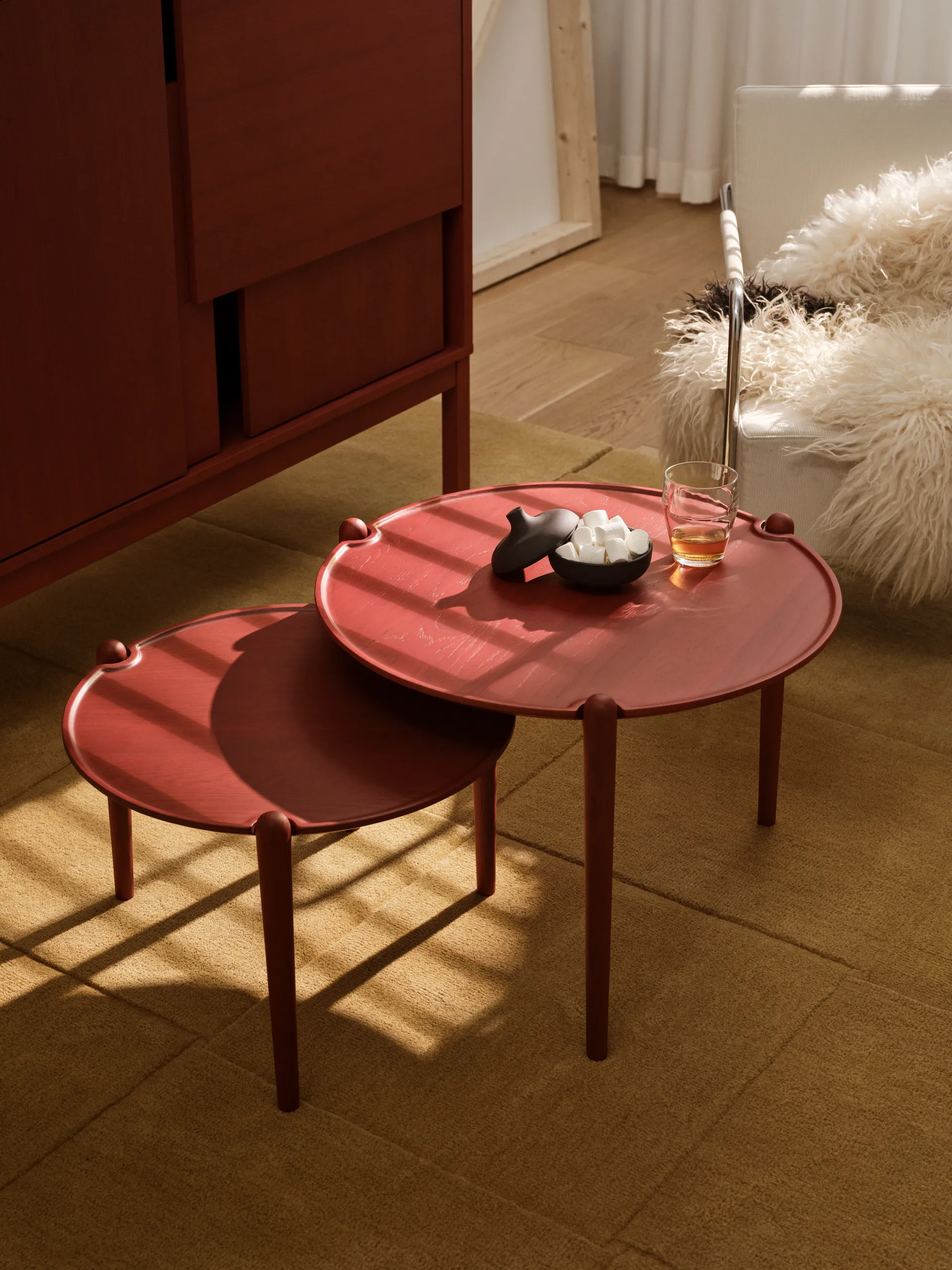 Tavolino da salotto Aria, Rosso, Ø60x46 cm Design House Stockholm
