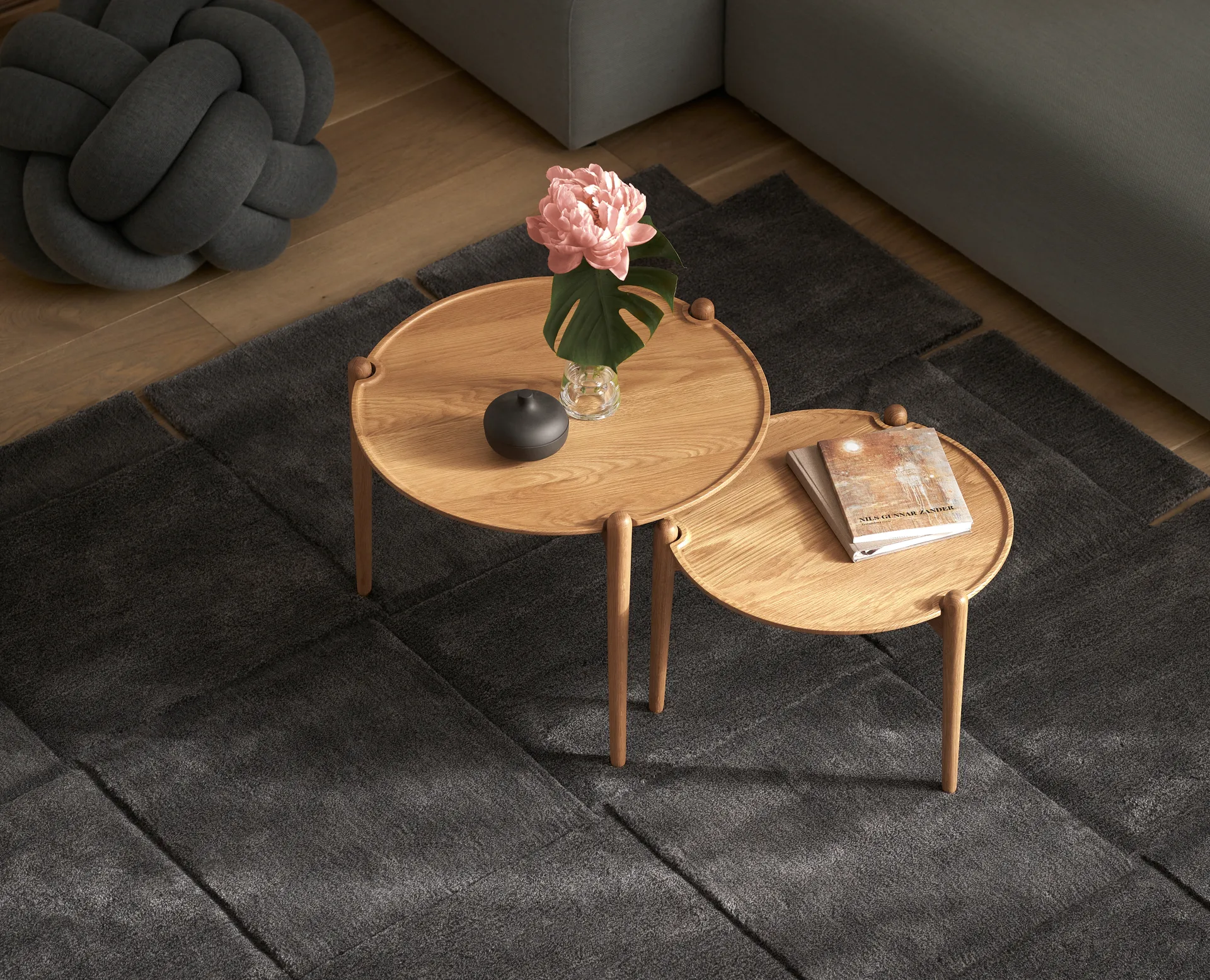 Tavolino da salotto Aria, Rovere, Ø60x37 cm Design House Stockholm