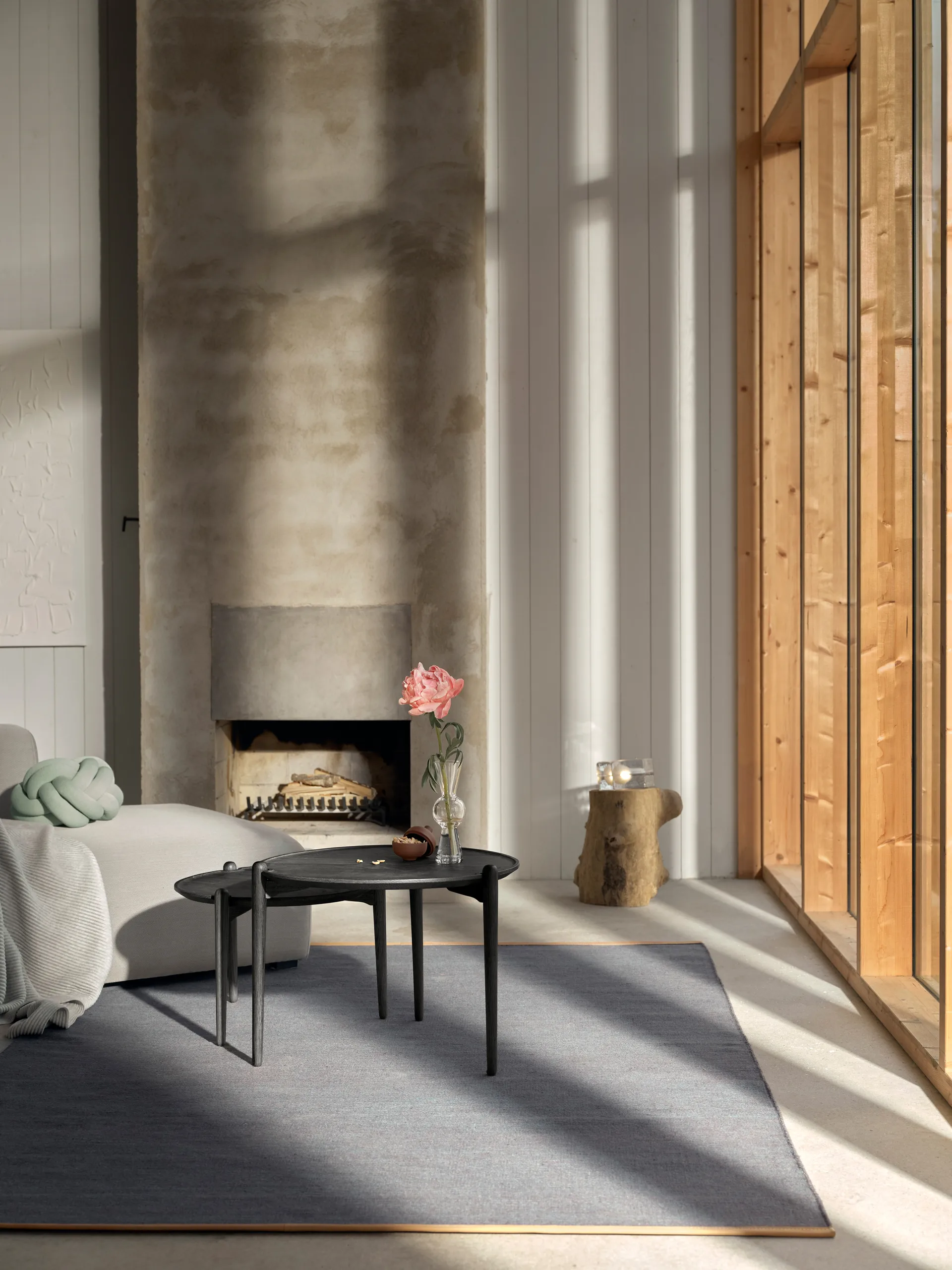 Tavolino da salotto Aria, Rovere scuro, Ø50x37 cm Design House Stockholm