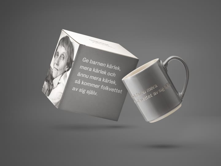 Tazza Astrid Lindgren, "Give the children love" - grigio-svedese - Design House Stockholm