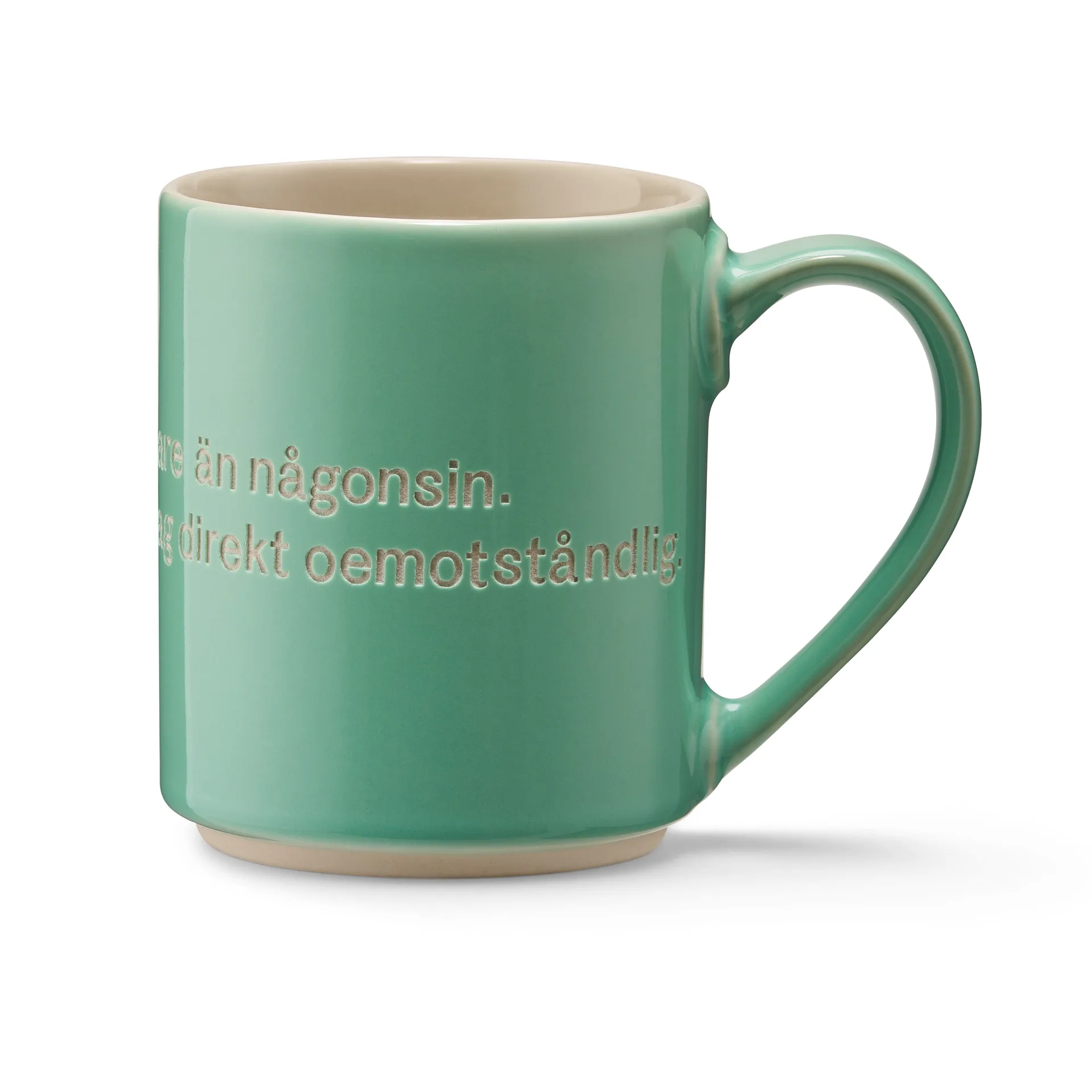 Tazza di Astrid Lindgren, "I am frecklier…", verde-svedese Design House Stockholm