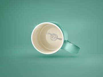 Tazza di Astrid Lindgren, "I am frecklier…" - verde-svedese - Design House Stockholm