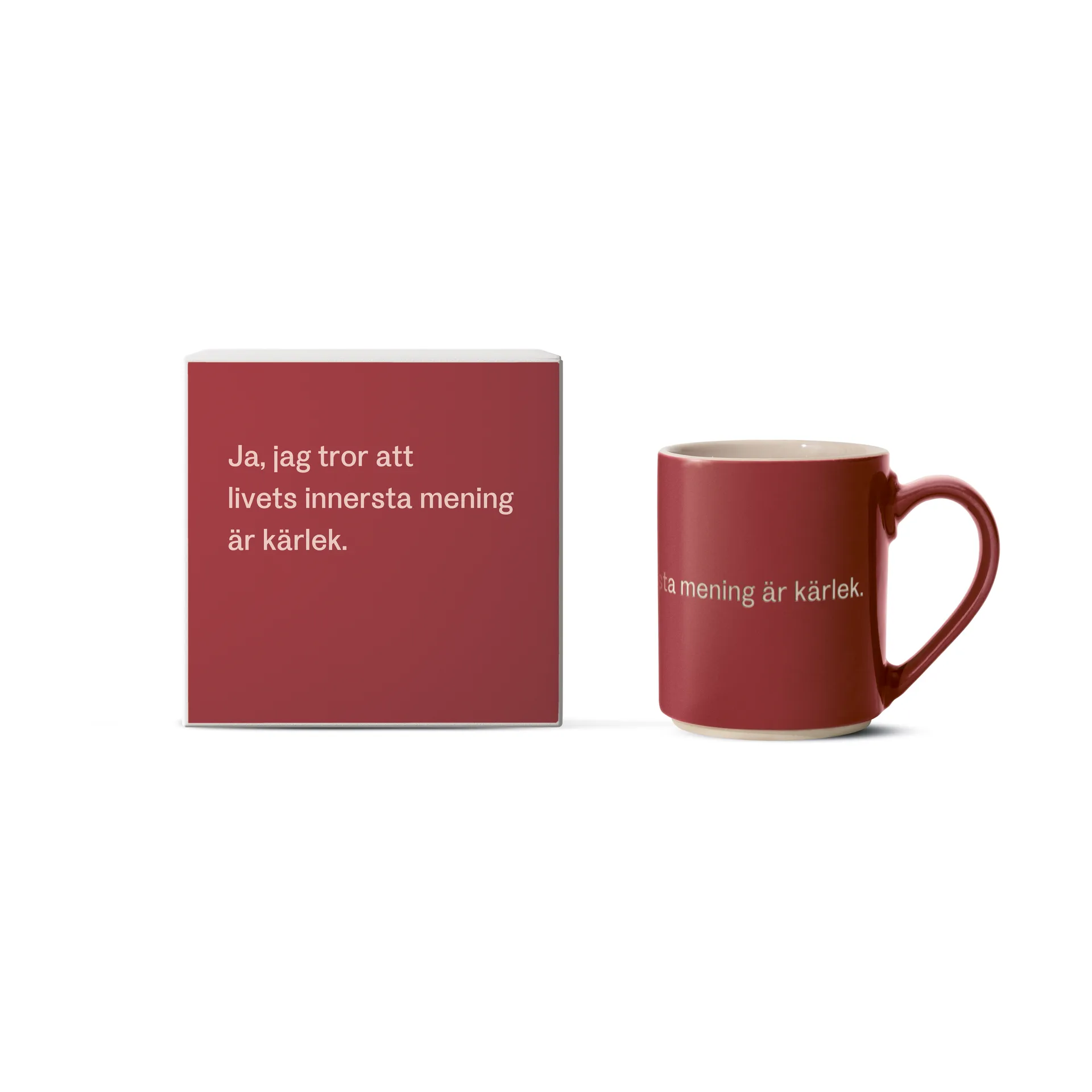Tazza di Astrid Lindgren, ja, jag tror att livets…, Testo svedese Design House Stockholm