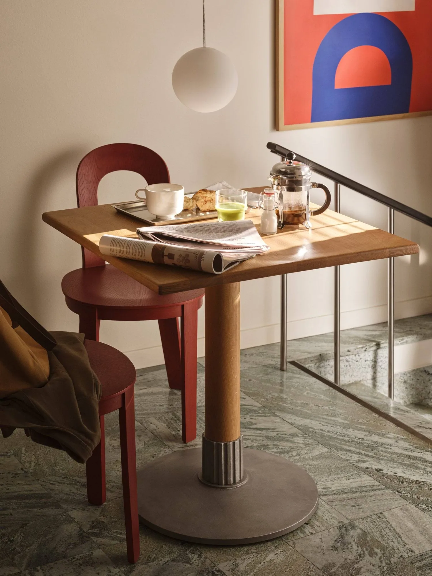 Tock Table tavolo, Rovere scuro, 75x75x76 cm Design House Stockholm