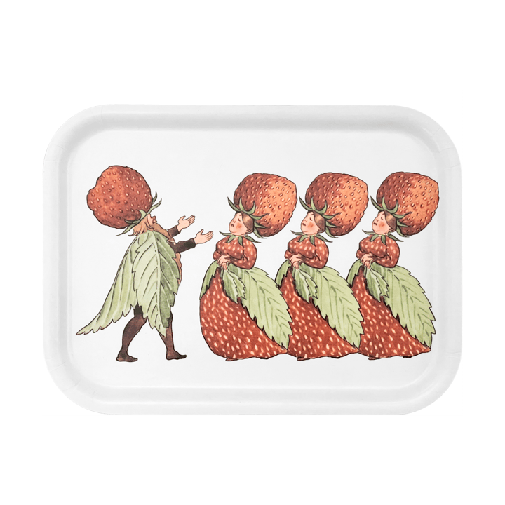 Vassoio The Strawberry Family 20x27 cm - Bianco - Design House Stockholm