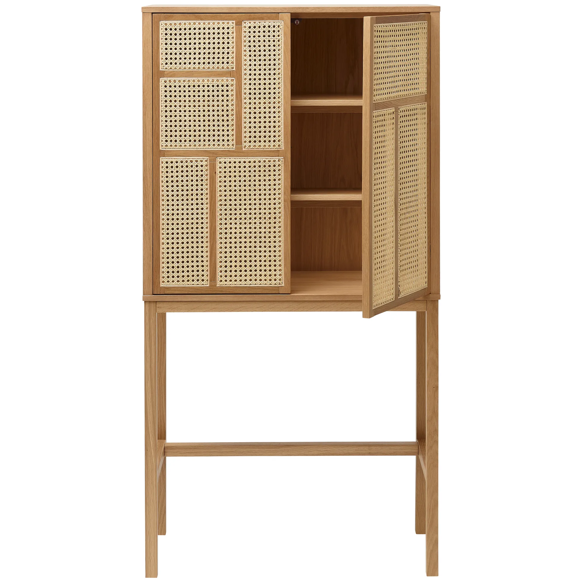 Vetrinetta Air, rovere, legno di rattan Design House Stockholm