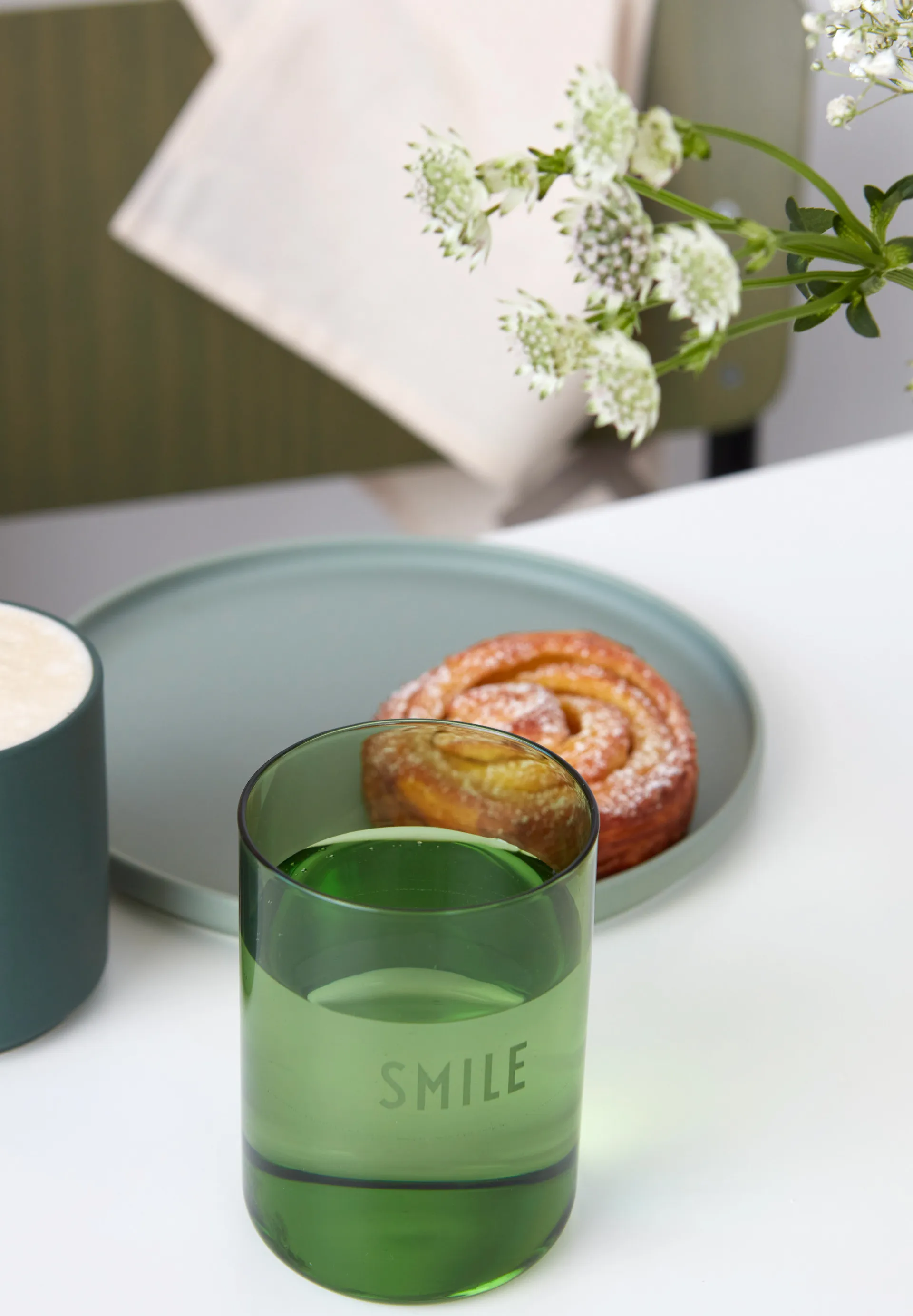 Bicchiere Favourite Design Letters 35 cl, Smile-green Design Letters