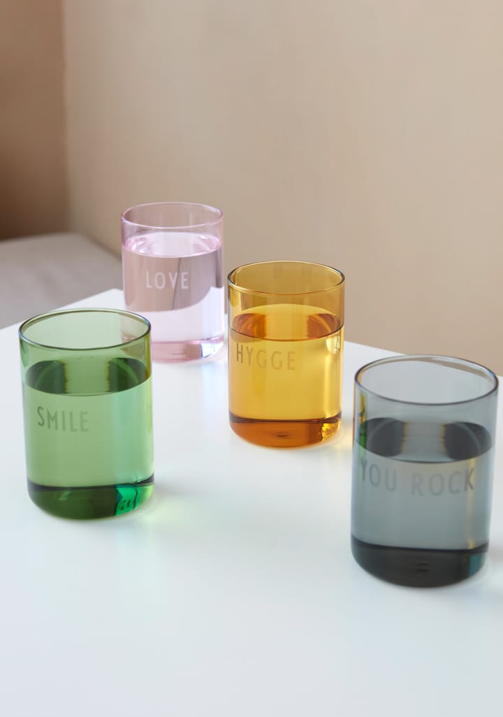 Bicchiere Favourite Design Letters 35 cl, Smile-green Design Letters