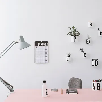 Calendario mensile Design Letters - Nero - Design Letters