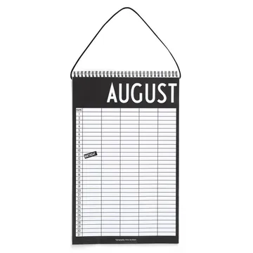 Calendario mensile Design Letters - Nero - Design Letters