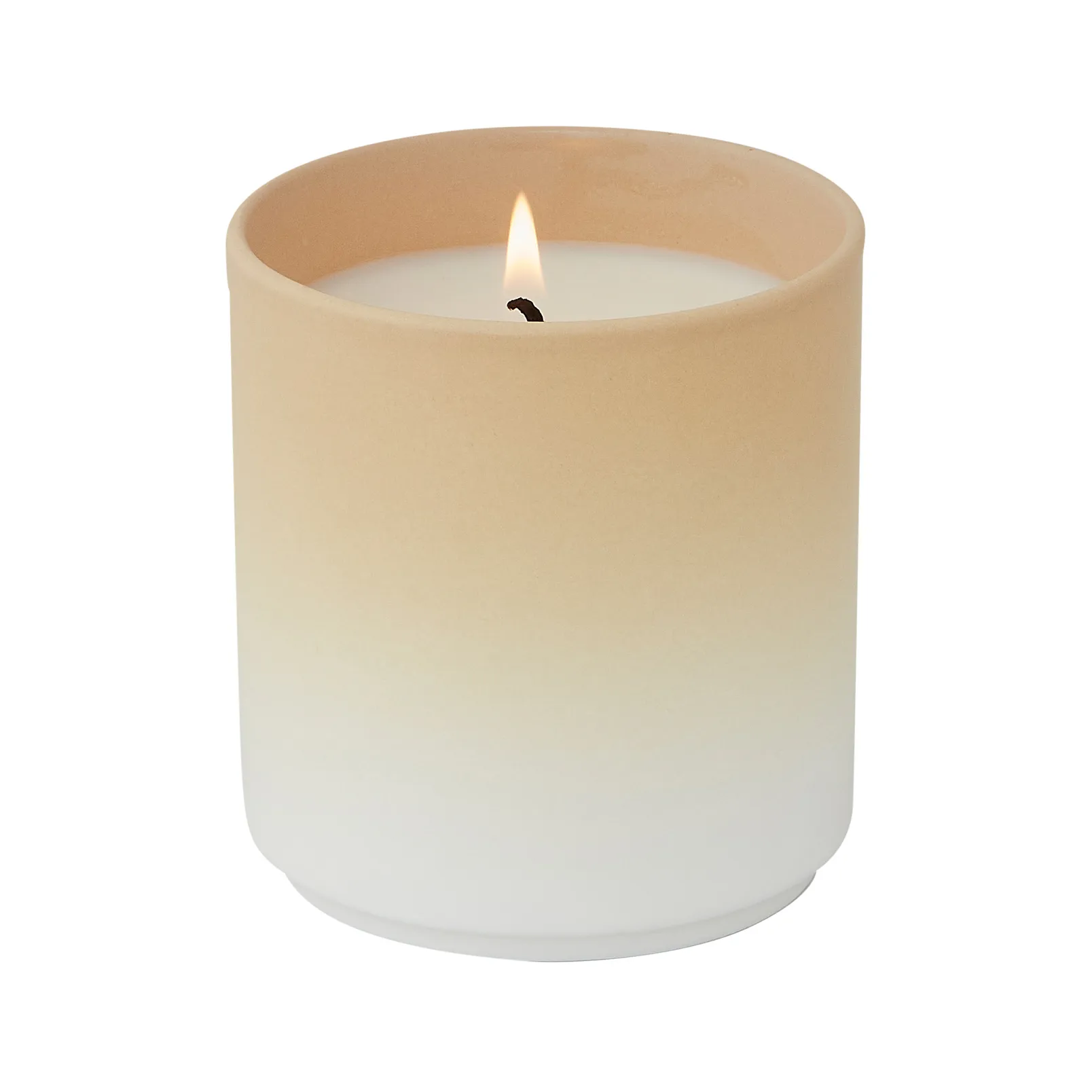 Candela profumata Design Letters dip dye Ø 8 cm, Beige Design Letters