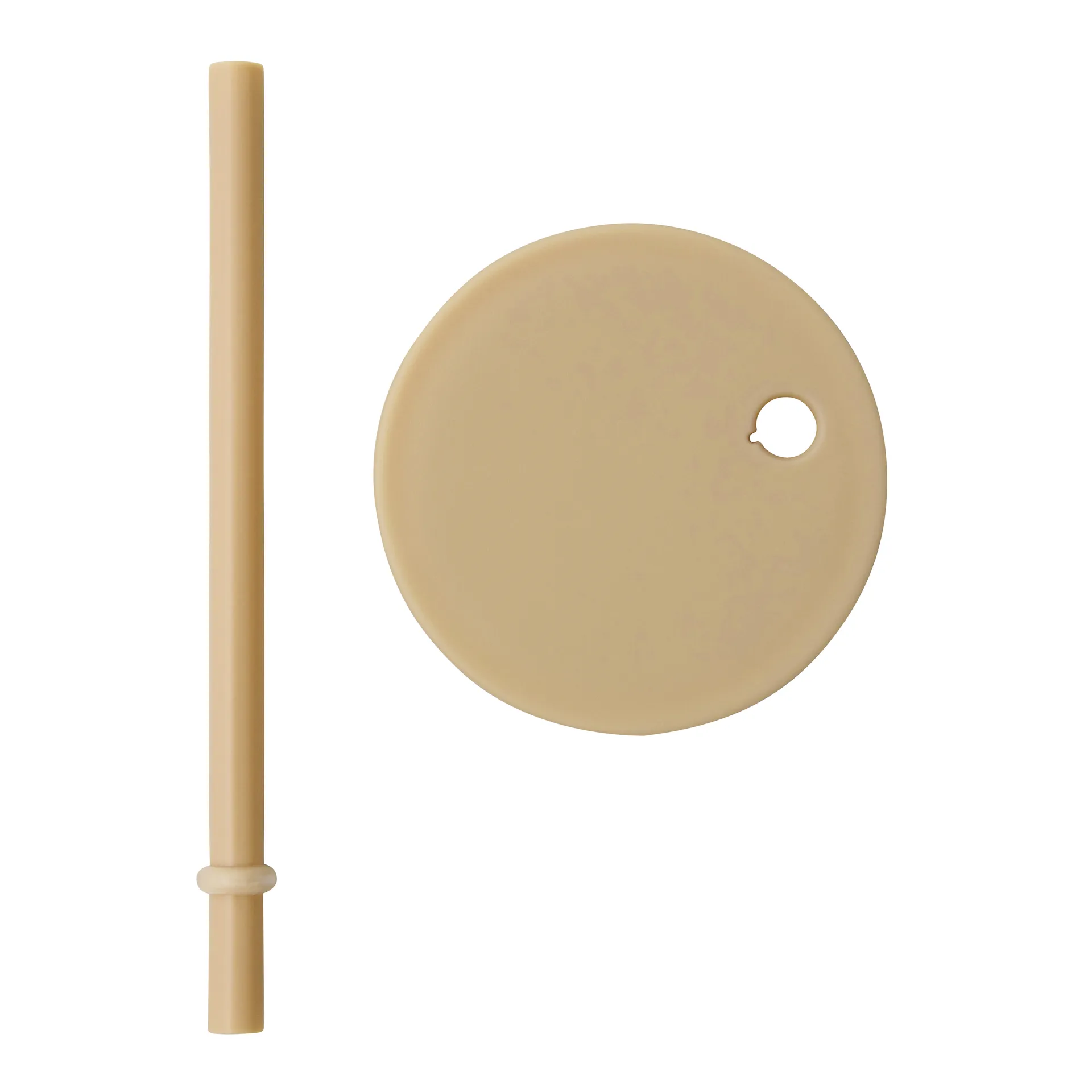 Cannuccia e coperchio Design Letters, Beige Design Letters