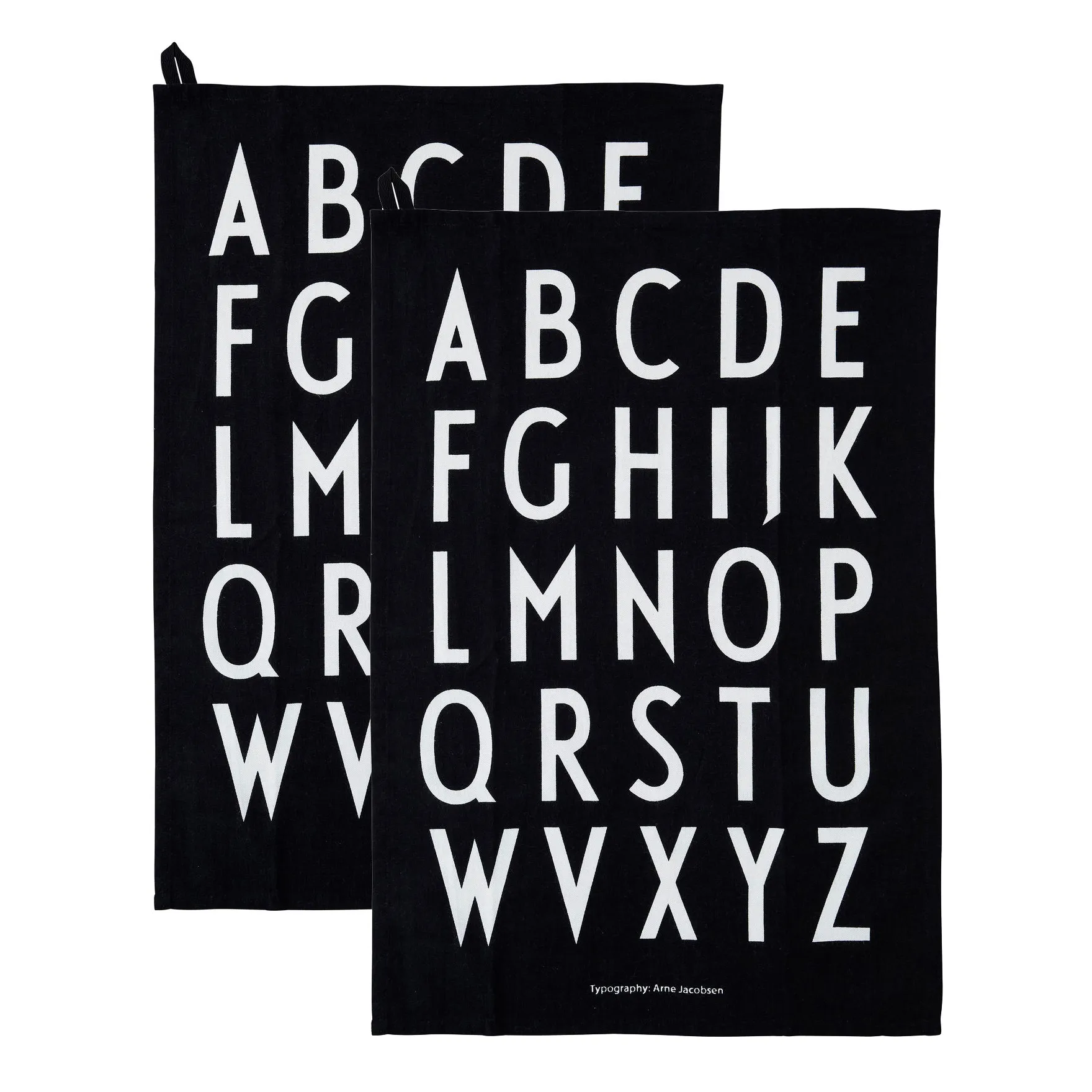 Canovaccio da cucina Design Letters 40x60 cm confezione da 2, Nero Design Letters
