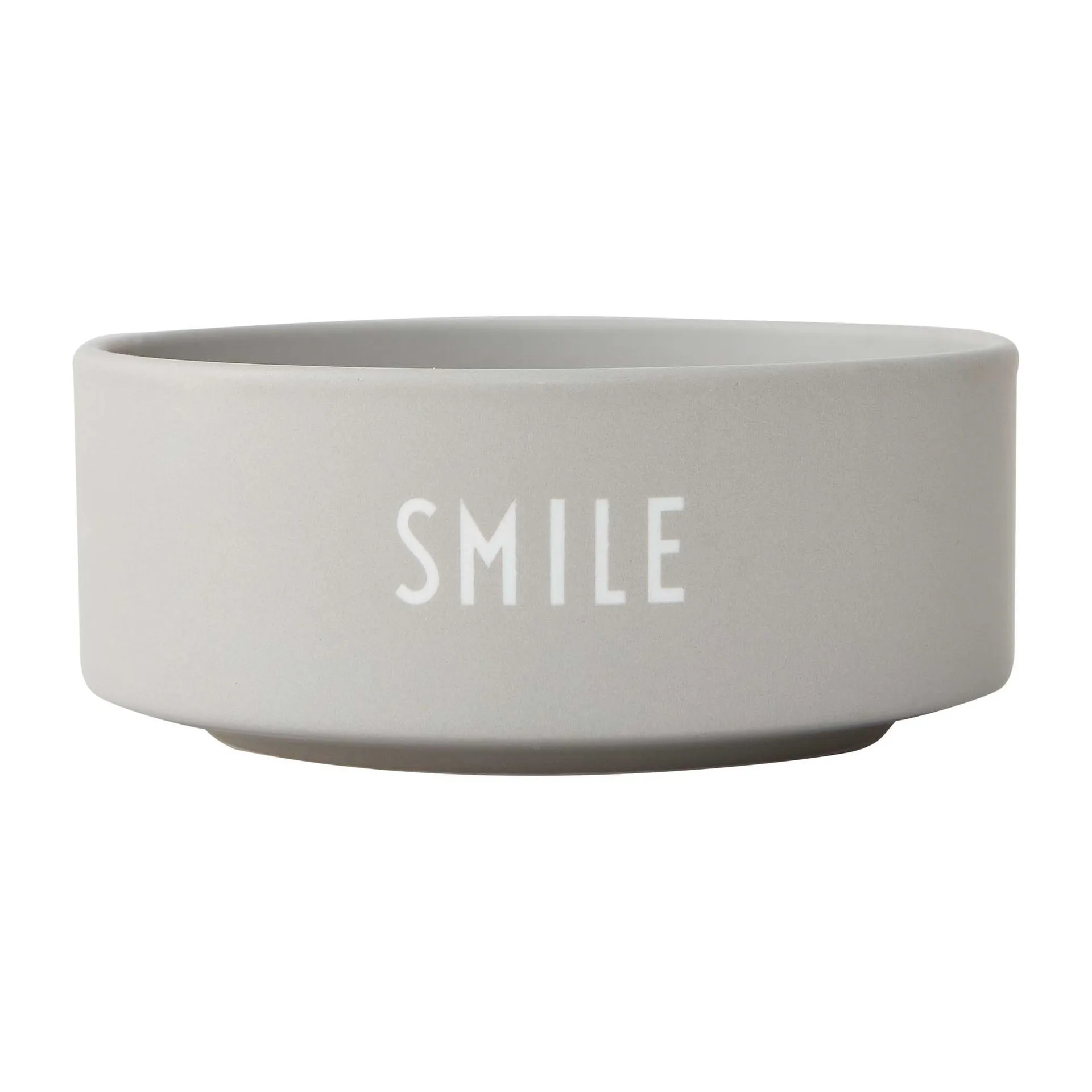 Ciotola da snack Design Letters Ø 12 cm, Smile-grey Design Letters