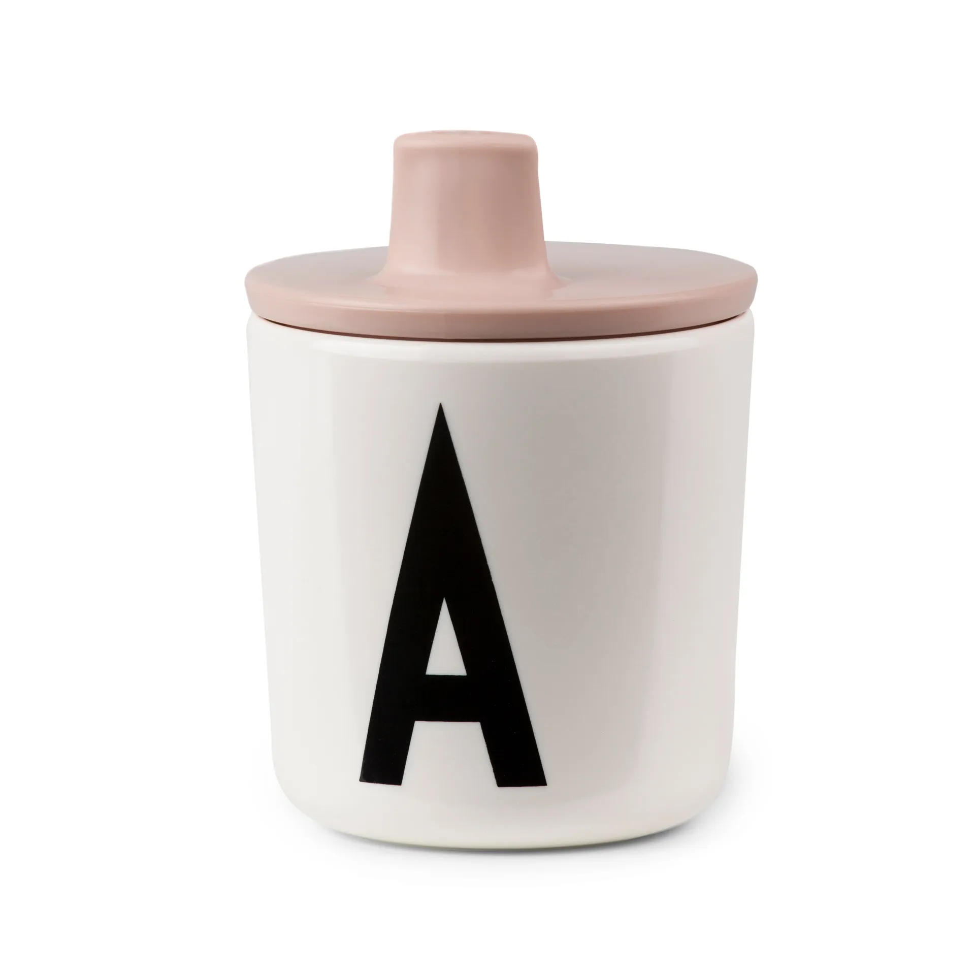 Coperchio a beccuccio per tazza in melammina Design Letters, nude Design Letters
