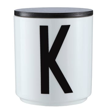 Coperchio in legno Design Letters Ø 8 cm - nero - Design Letters