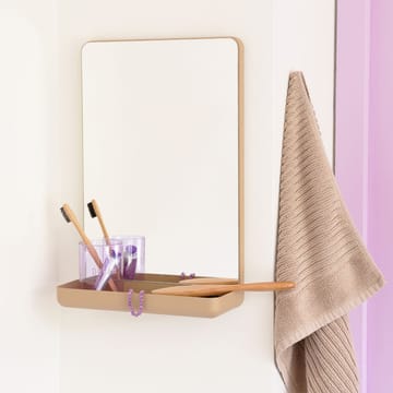 Design Letters Specchio da parete con mensola - Beige - Design Letters