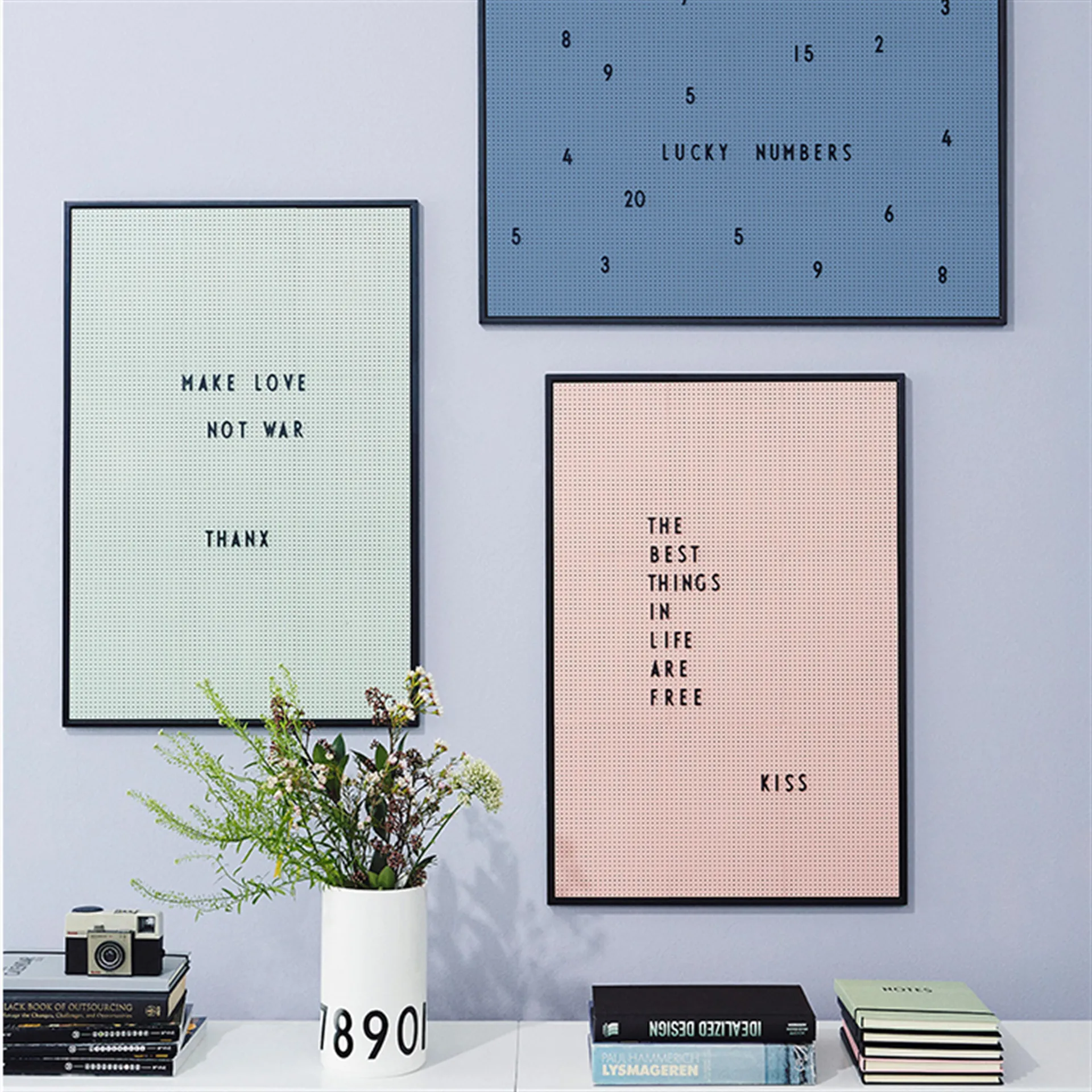 Lavagna Design Letters A2, rose Design Letters