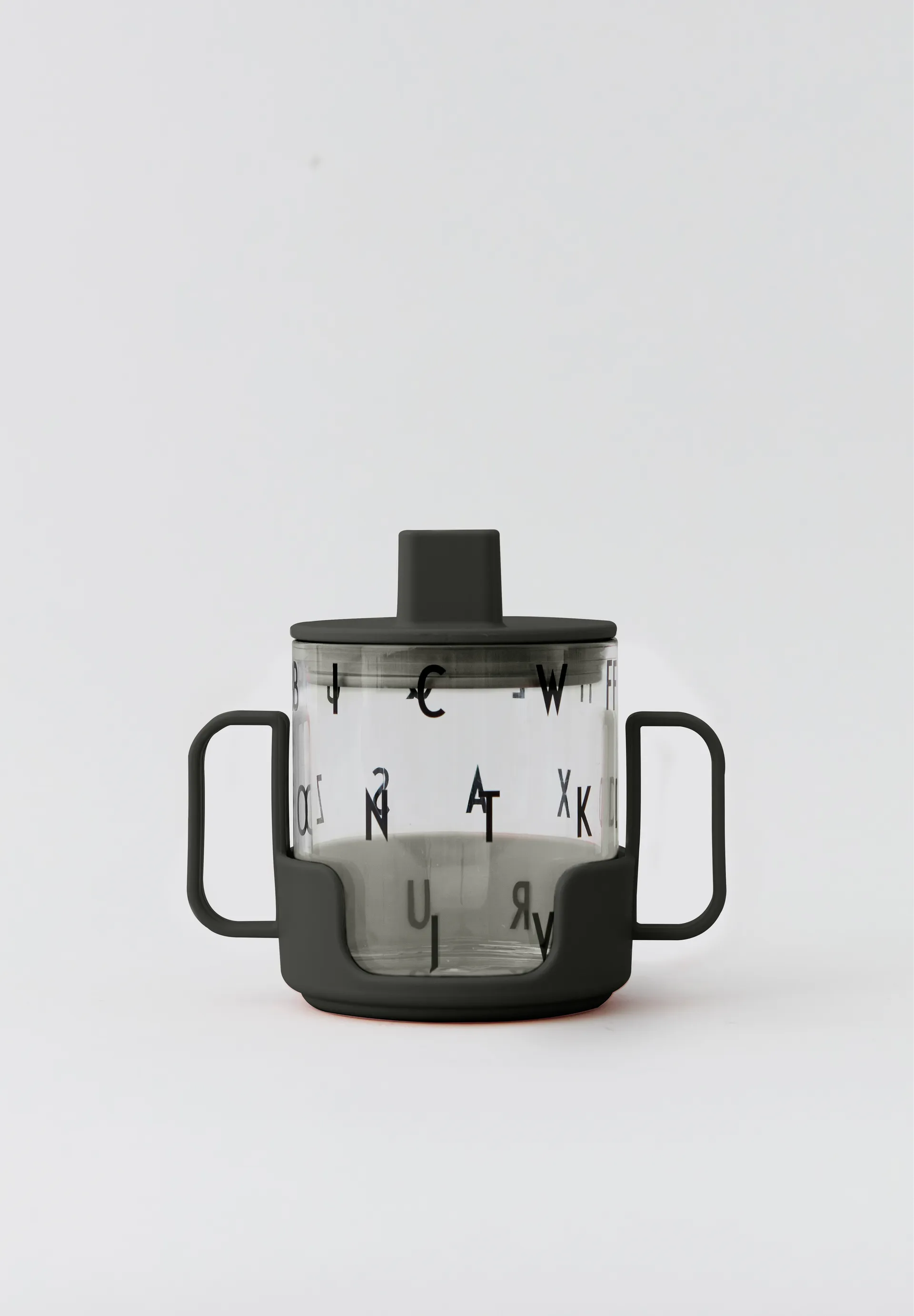 Manico Design Letters per bicchiere tritan, Nero Design Letters